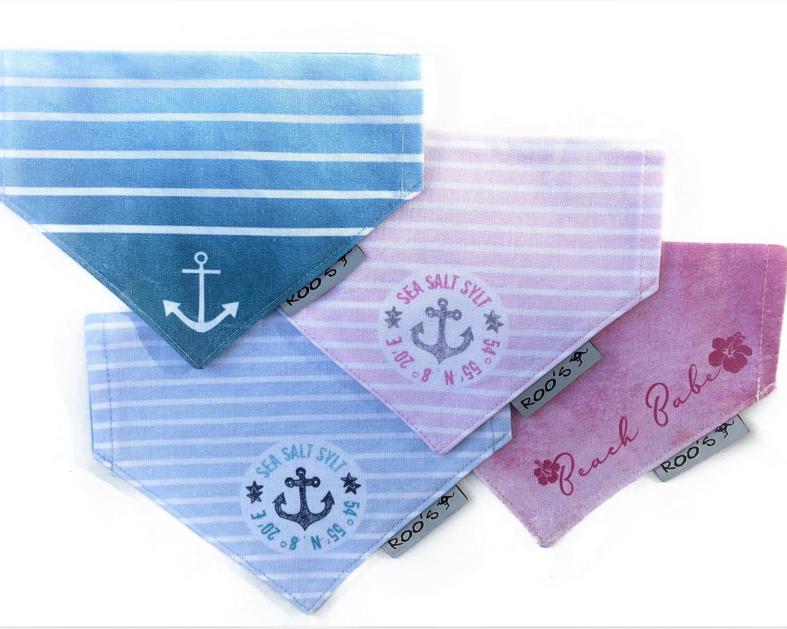 Hundehalstuch "Beach Babe" | pink | Hunde Bandana - Roo's Gift Shop