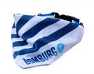 Hundehalstuch "Domburg" | weiß mit dunkelblauen Streifen | Hunde Bandana - Roo's Gift Shop
