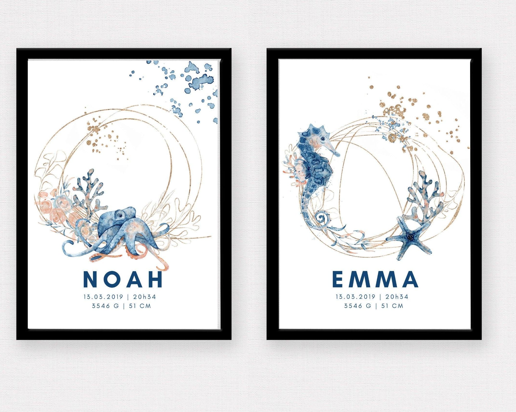 Poster | zur Geburt | Personalisierbare Bilder fürs Baby - Roo's Gift Shop