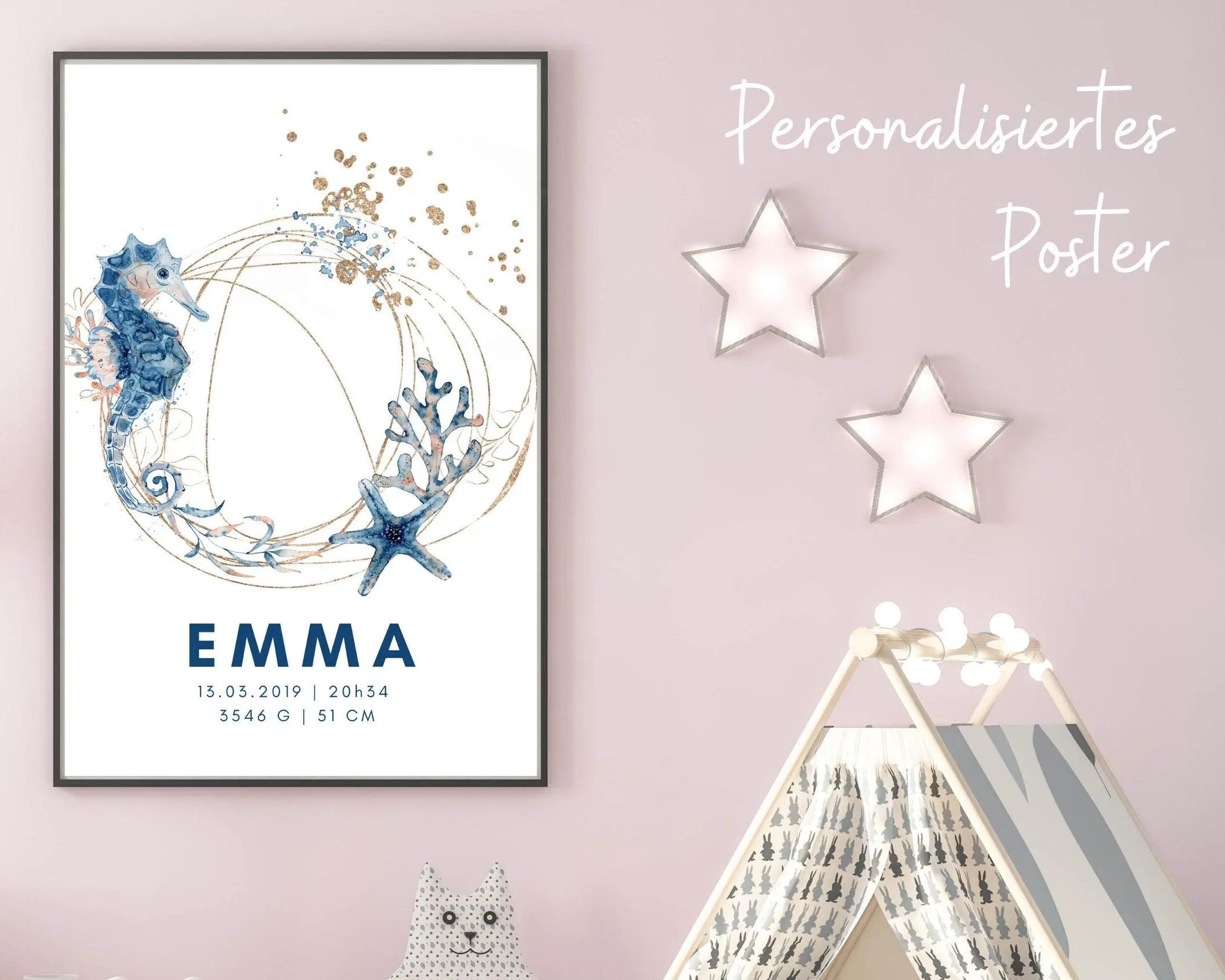 Poster | zur Geburt | Personalisierbare Bilder fürs Baby - Roo's Gift Shop