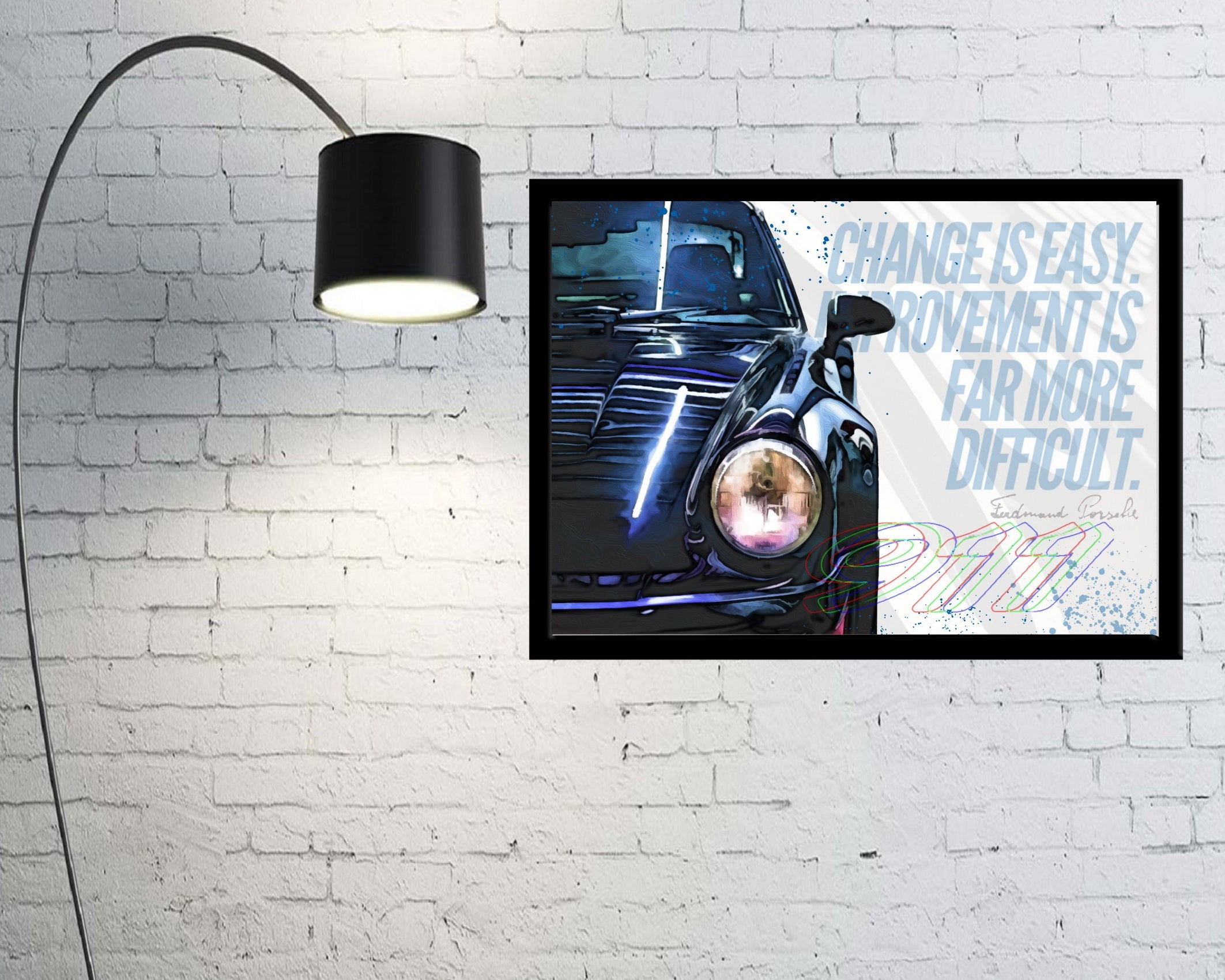 Porsche 911 Art Print | Digital Print | Car Art | Auto Poster | Kunstdruck | Sportwagen | Geschenk für Männer | Porsche Bild | 911er