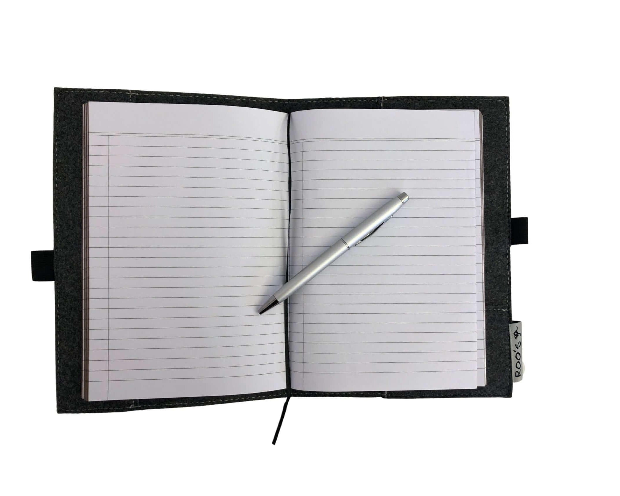 Hefthülle | Filz | DIN A5 | personalisiert - Roo's Gift Shop