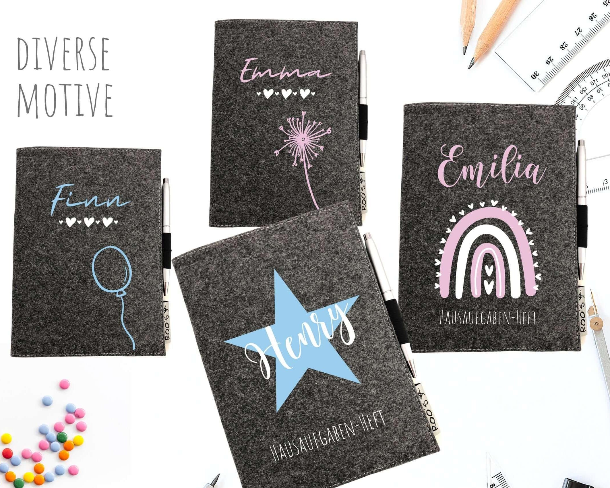 Hefthülle | Filz | DIN A5 | personalisiert - Roo's Gift Shop