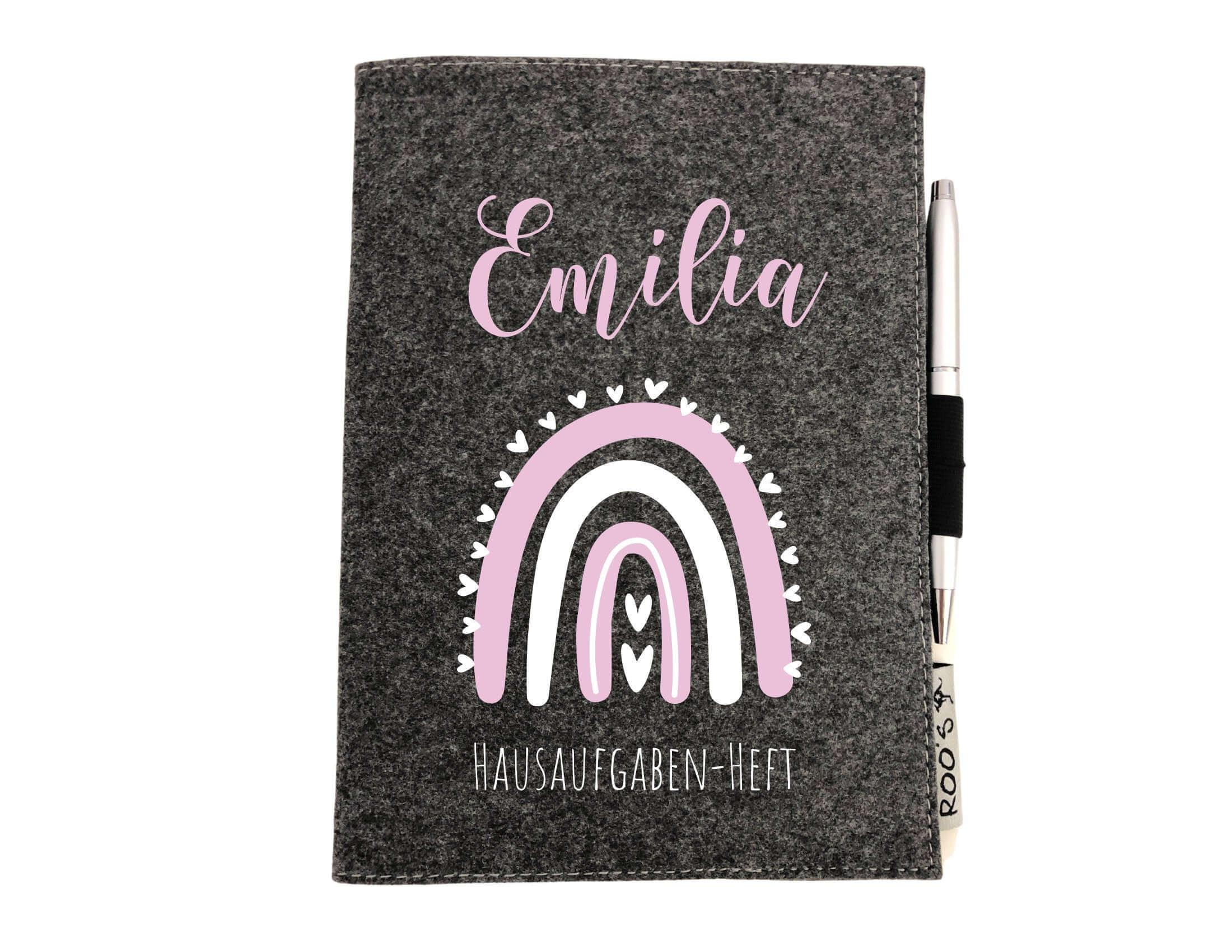 Hefthülle | Filz | DIN A5 | personalisiert - Roo's Gift Shop