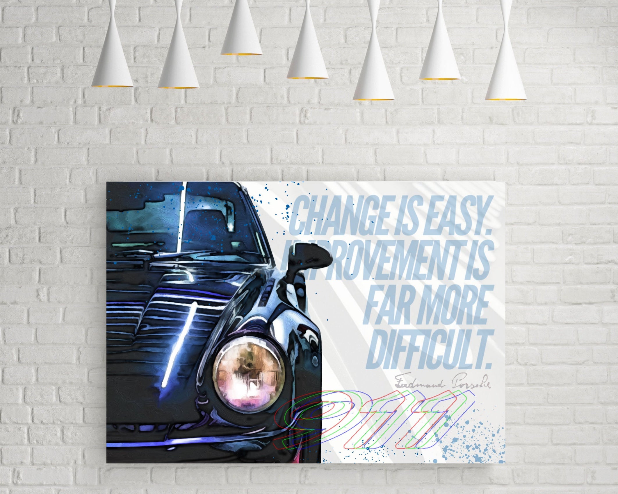 Porsche 911 Art Print | Digital Print | Car Art | Auto Poster | Kunstdruck | Sportwagen | Geschenk für Männer | Porsche Bild | 911er