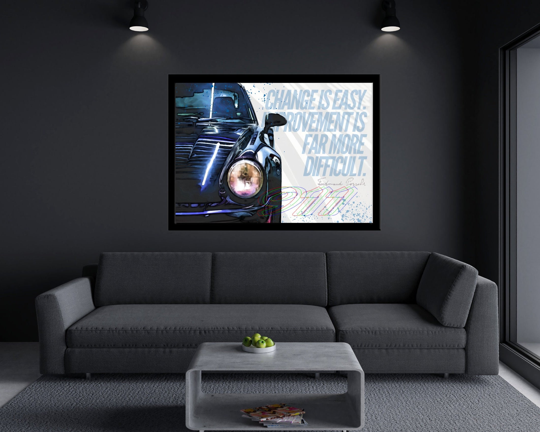 Porsche 911 Art Print | Digital Print | Car Art | Auto Poster | Kunstdruck | Sportwagen | Geschenk für Männer | Porsche Bild | 911er
