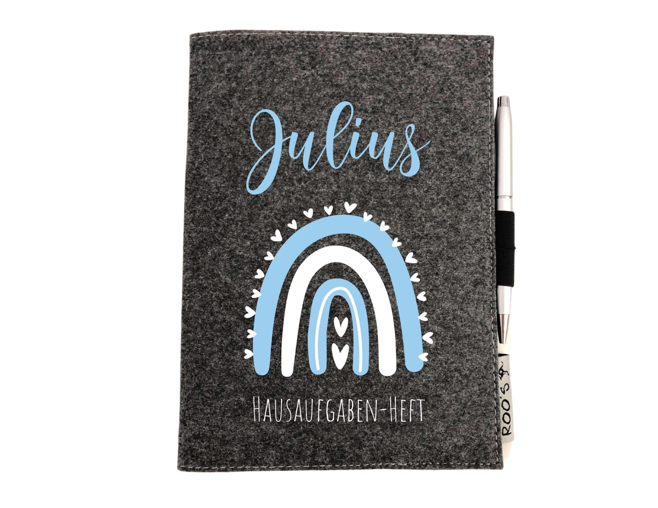 Hefthülle | Filz | DIN A5 | personalisiert - Roo's Gift Shop