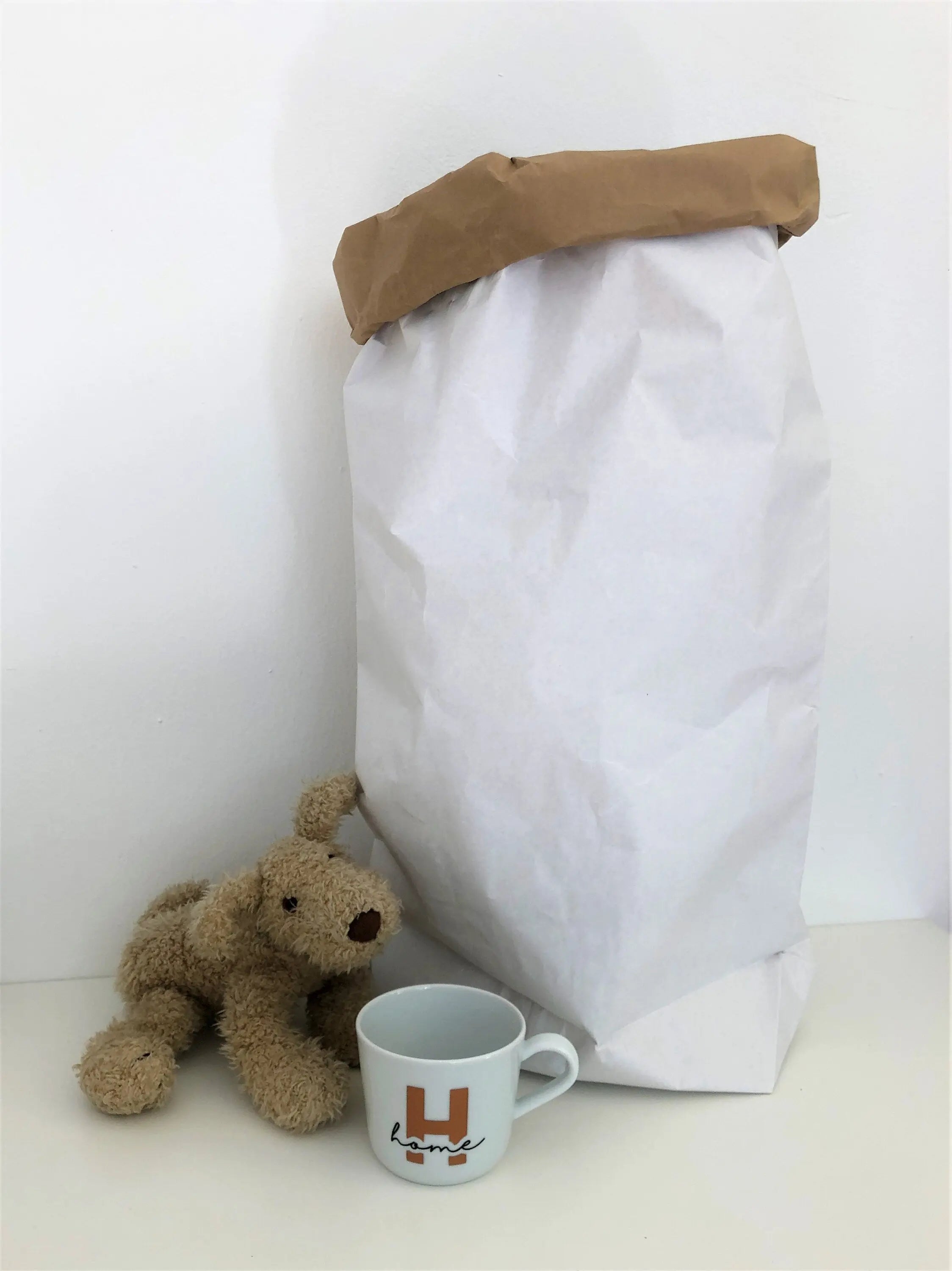 Großer Papiersack Kraftpapier | Aufbewahrung | Utensilo | Spielzeug Deko für Kinderzimmer | personalisiert | Name Kind