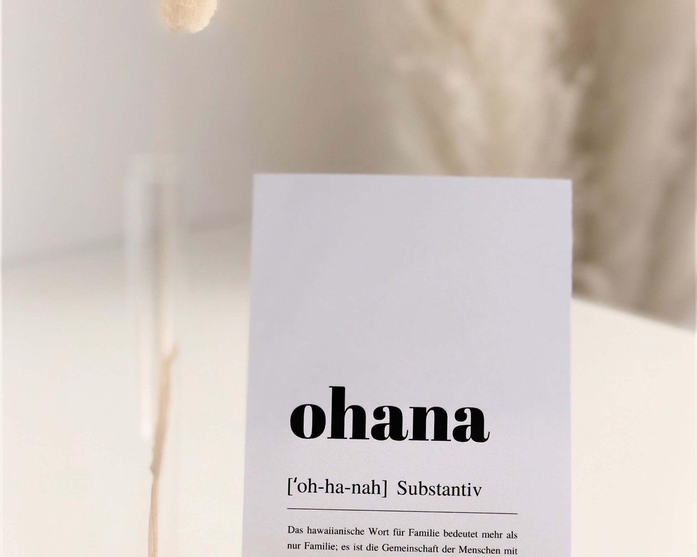 Kartenständer mit Karte Mama | mit Vase und Trockenblumen | Geschenk Muttertag