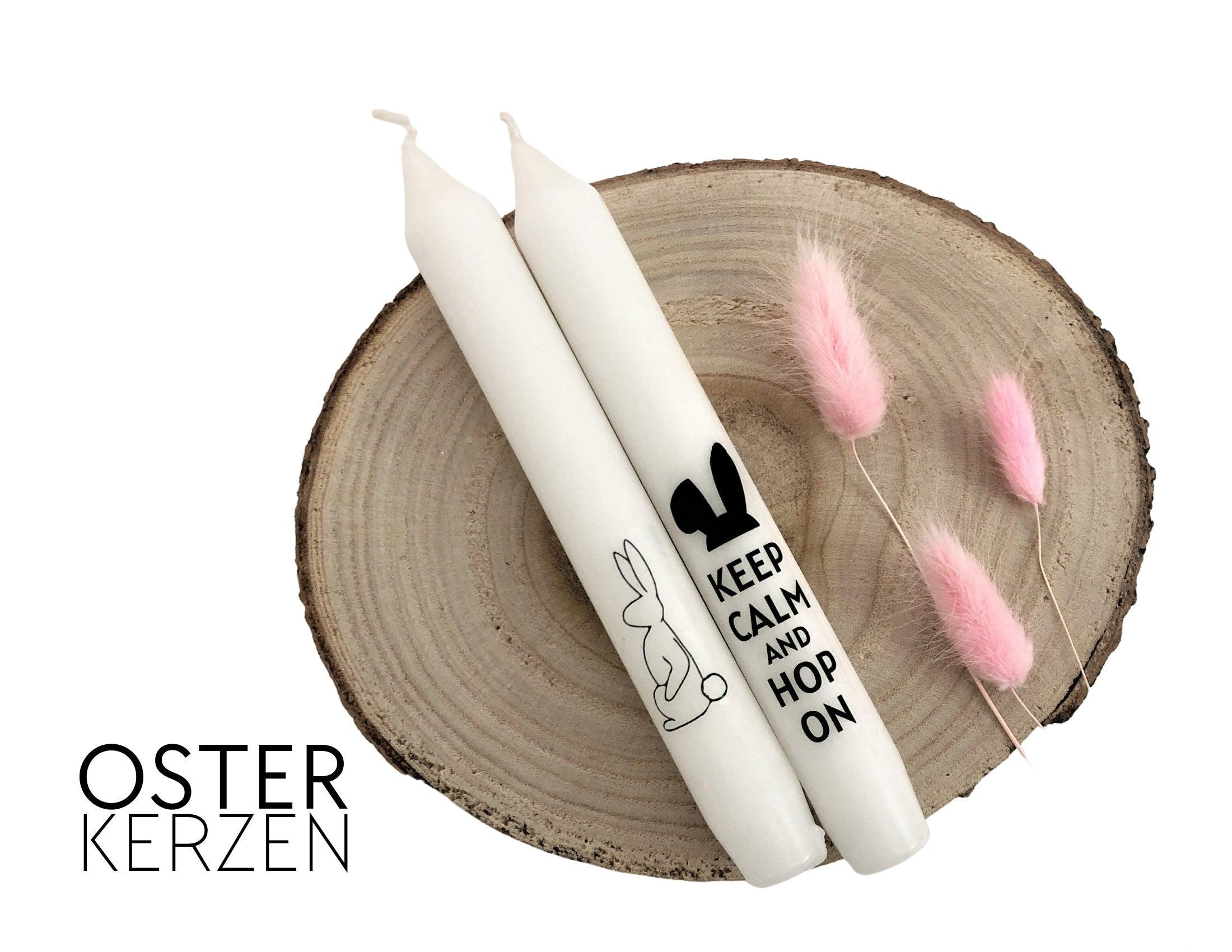 Osterkerzen mit Botschaft | drei Stabkerzen Ostern - Roo's Gift Shop
