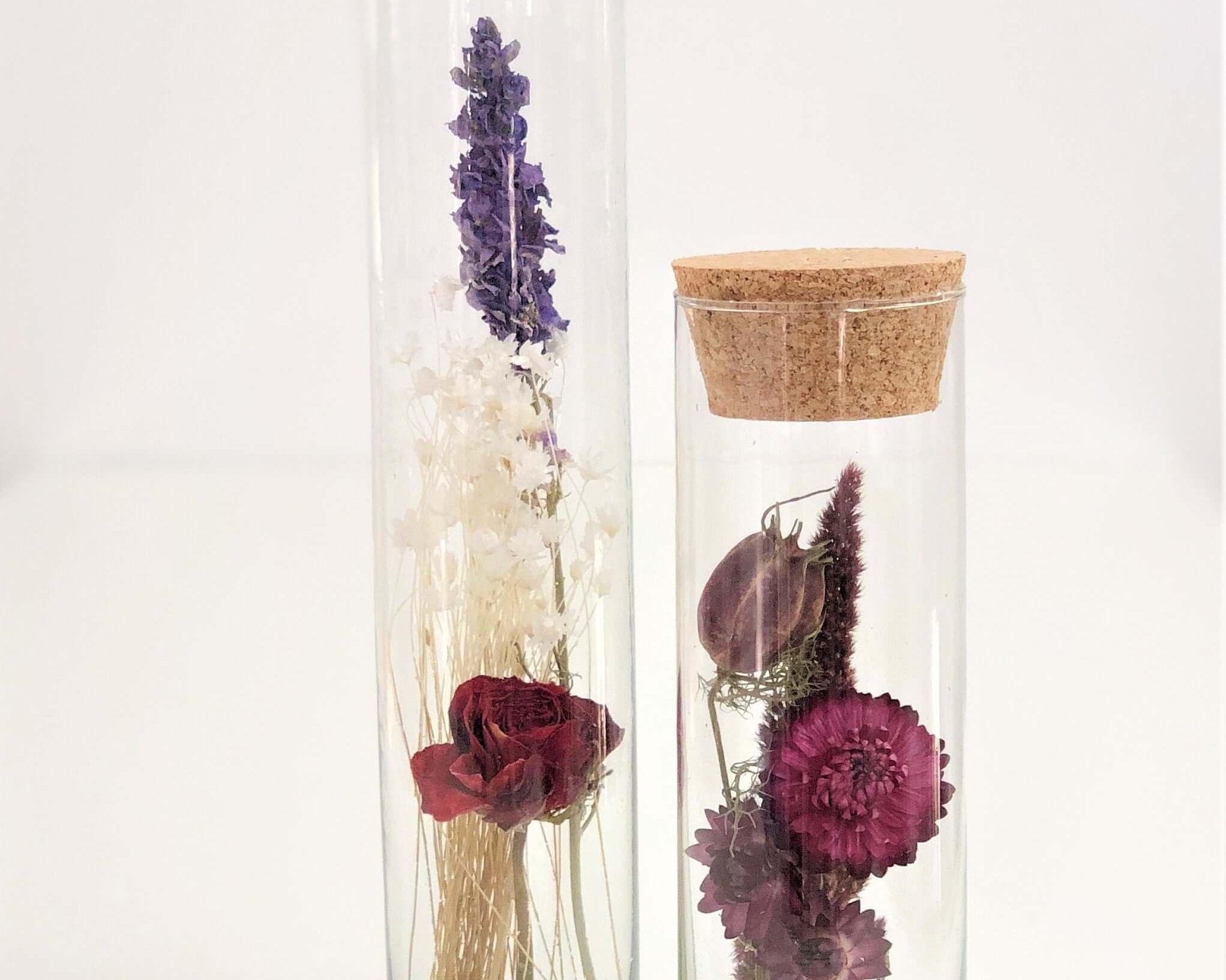 Glasflasche Trockenblumen | Geschenk Hochzeit Geld - Roo's Gift Shop