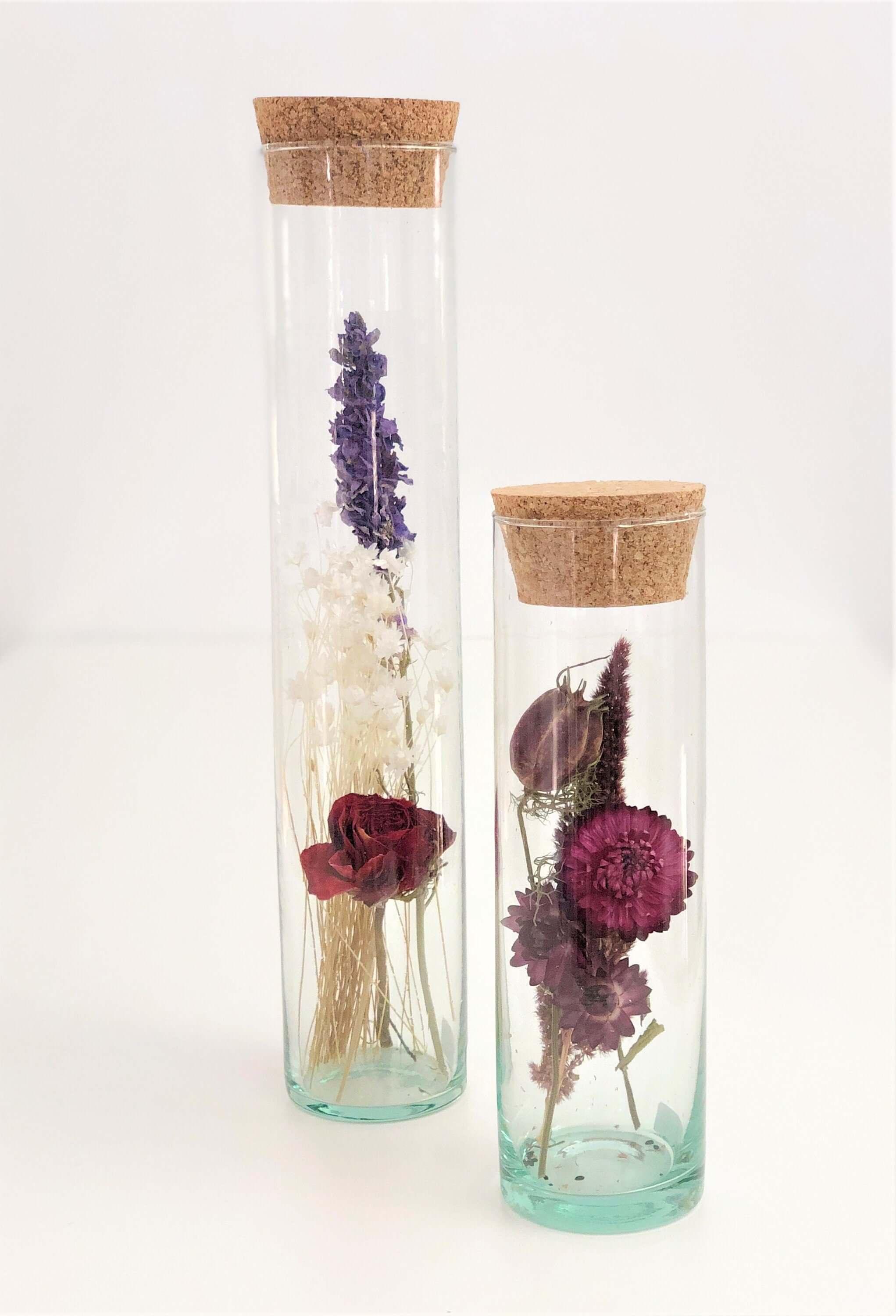 Glasflasche Trockenblumen | Geschenk Hochzeit Geld - Roo's Gift Shop