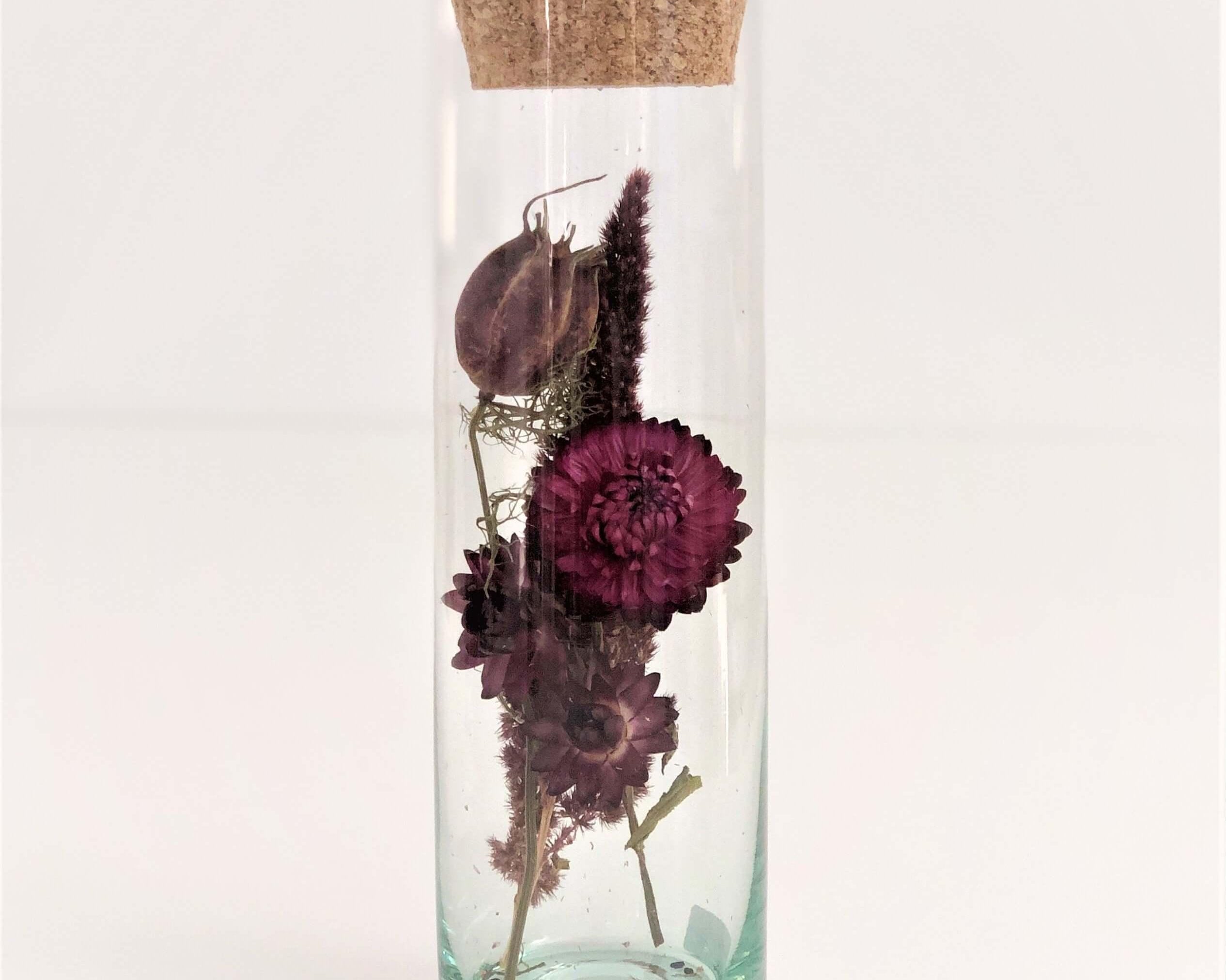 Glasflasche Trockenblumen | Geschenk Hochzeit Geld - Roo's Gift Shop
