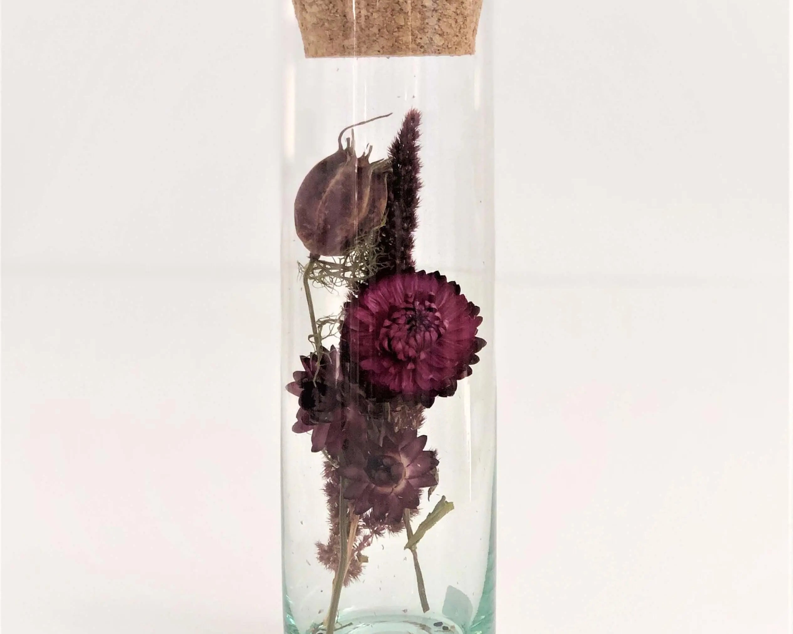 Glasflasche Trockenblumen | Geschenk Hochzeit Geld - Roo's Gift Shop