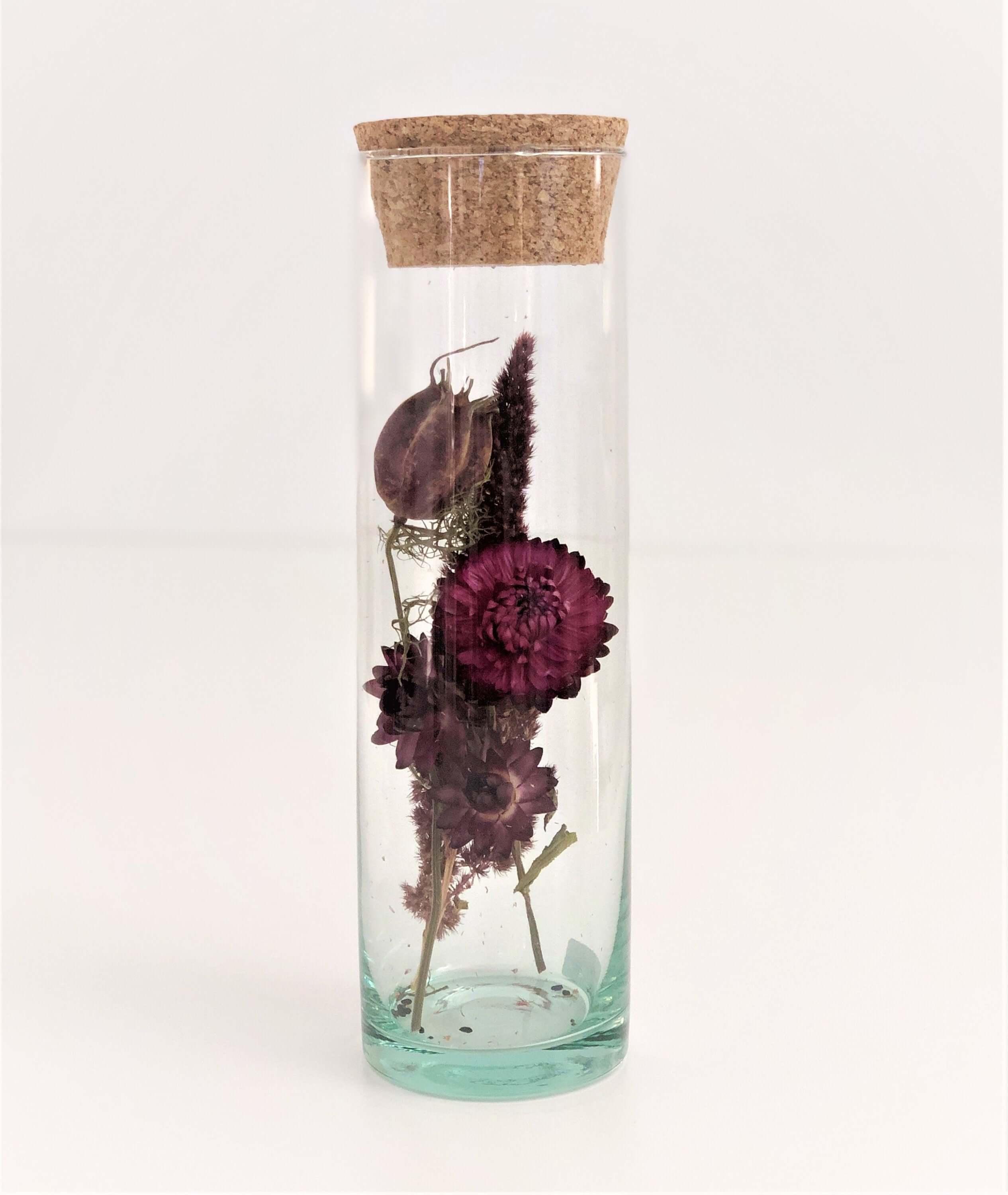 Glasflasche Trockenblumen | Geschenk Hochzeit Geld - Roo's Gift Shop