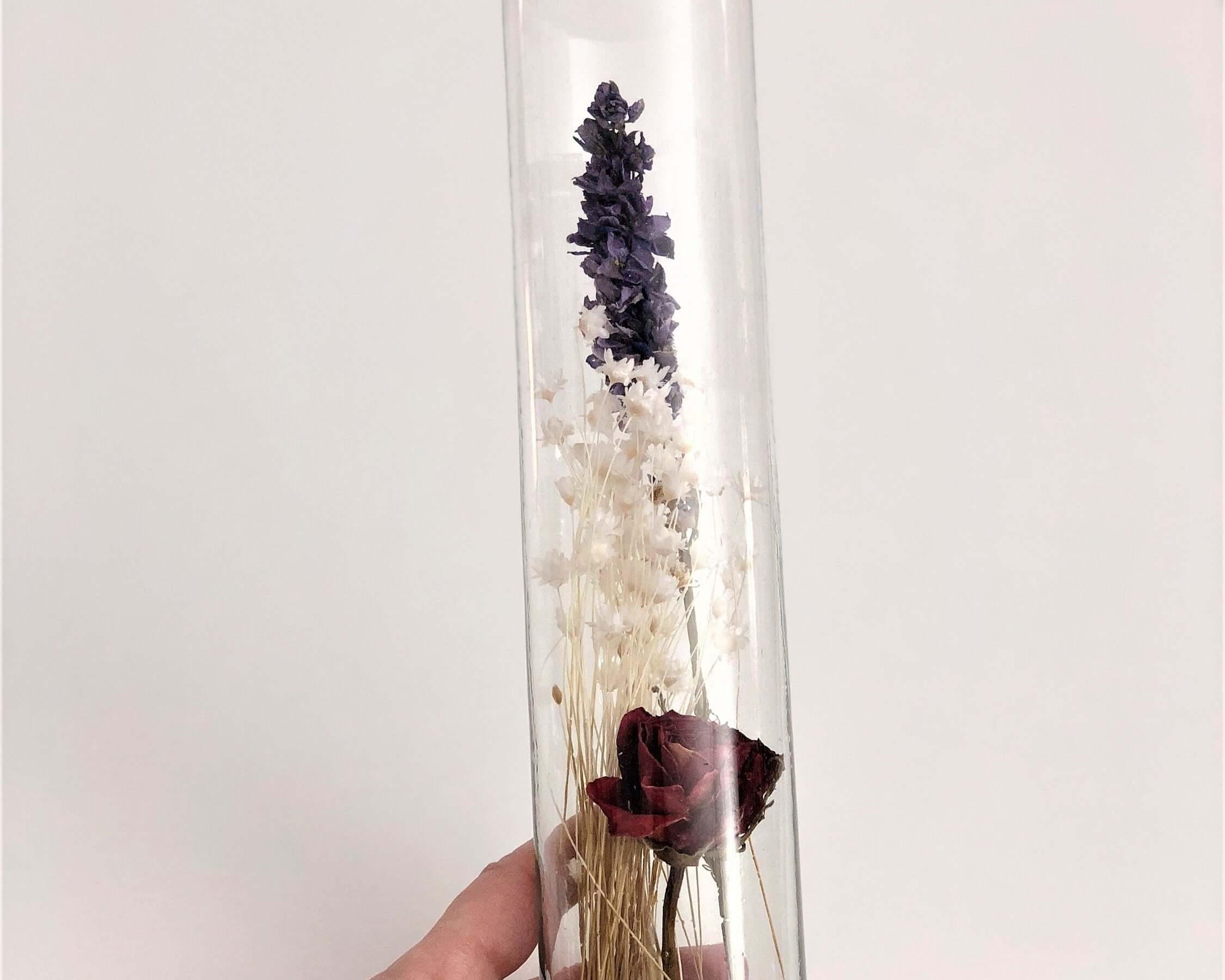 Glasflasche Trockenblumen | Geschenk Hochzeit Geld - Roo's Gift Shop
