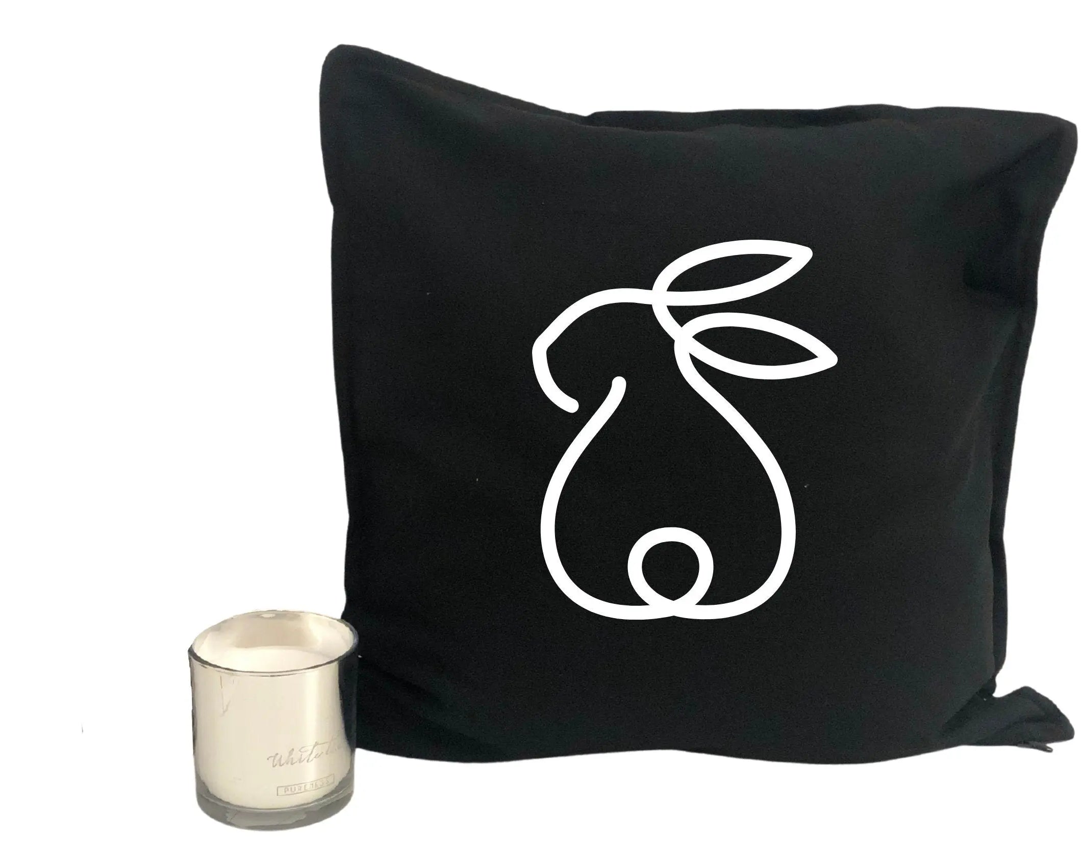Oster Kissen | Oster-Motiv | Hase | Baumwolle | schwarz weiß Roo's Gift Shop