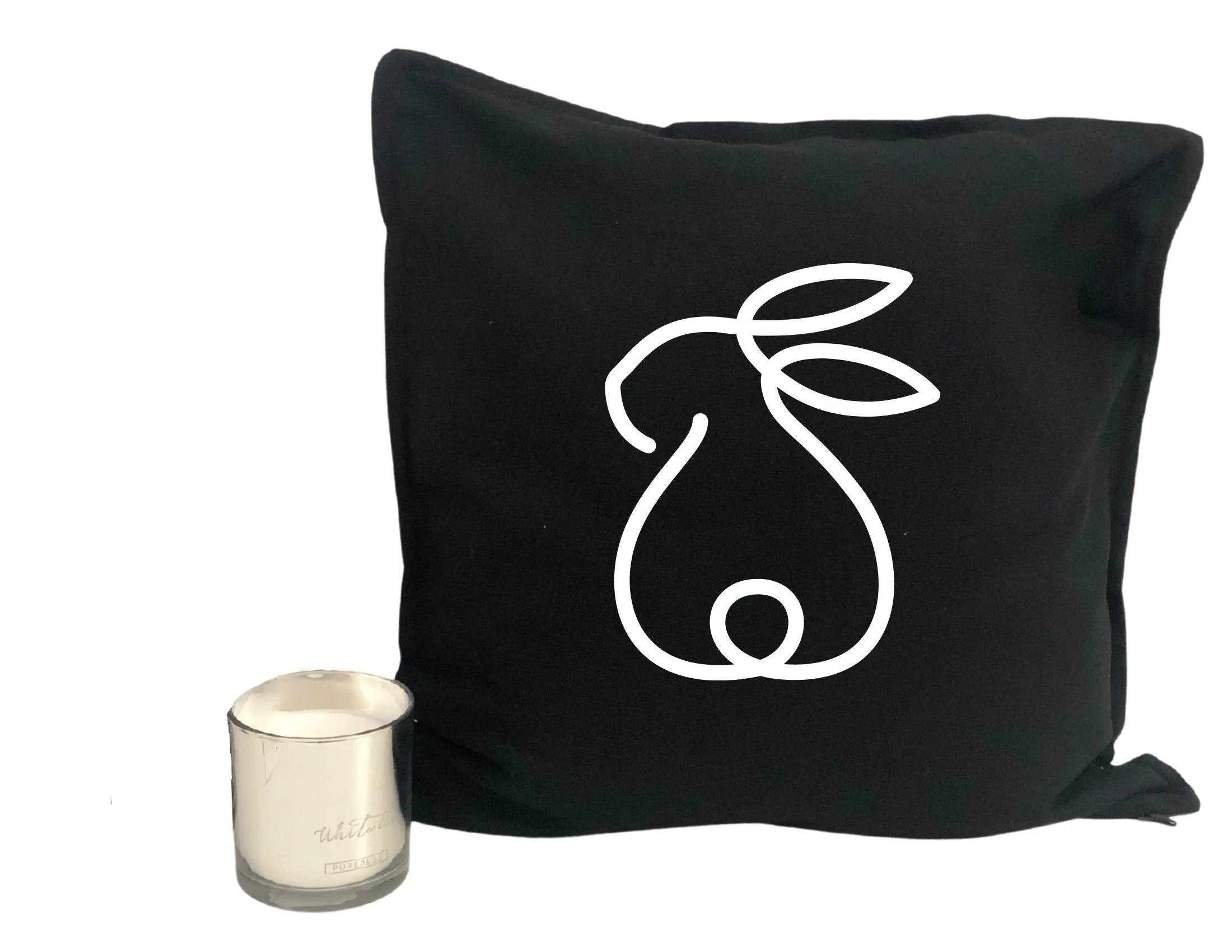 Oster Kissen | Oster-Motiv | Hase | Baumwolle | schwarz weiß Roo's Gift Shop