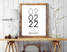Poster Hochzeit | Personalisierung | Namen & Termin - Roo's Gift Shop