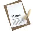 Kartenständer mit Karte Mama | mit Vase und Trockenblumen | Geschenk Muttertag