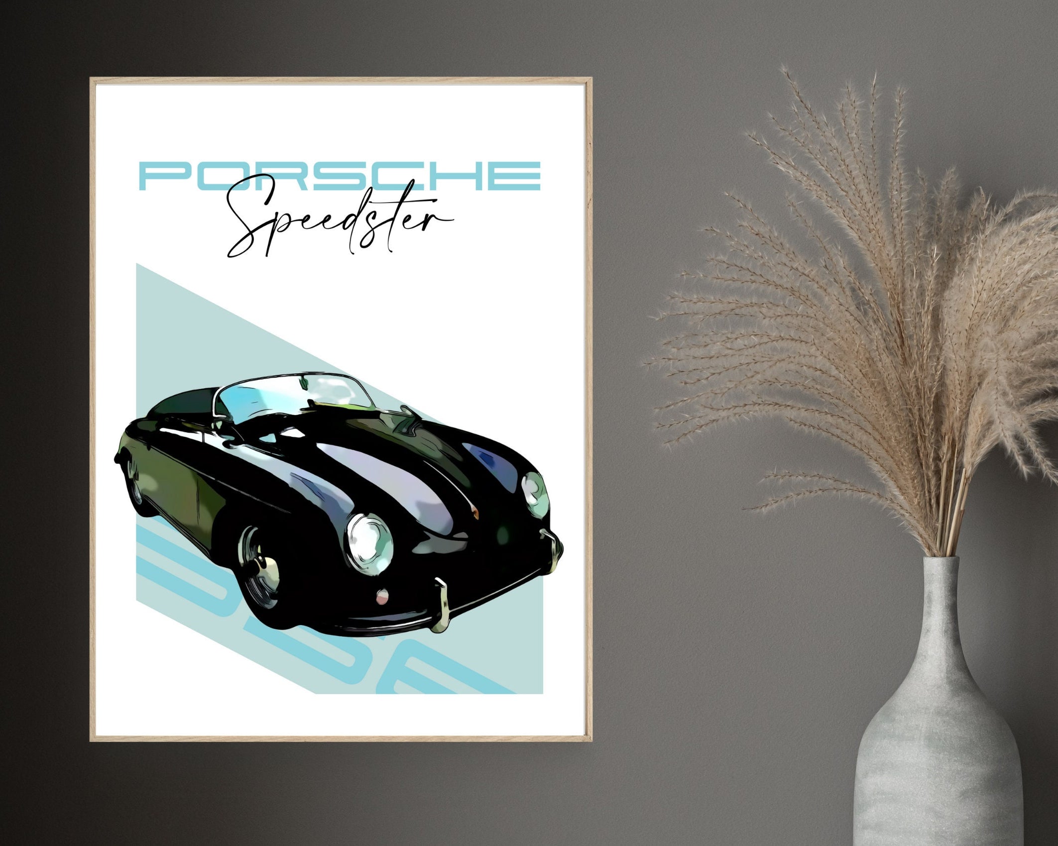 Porsche Speedster 356 | Art Print | Digital Print | Auto Poster