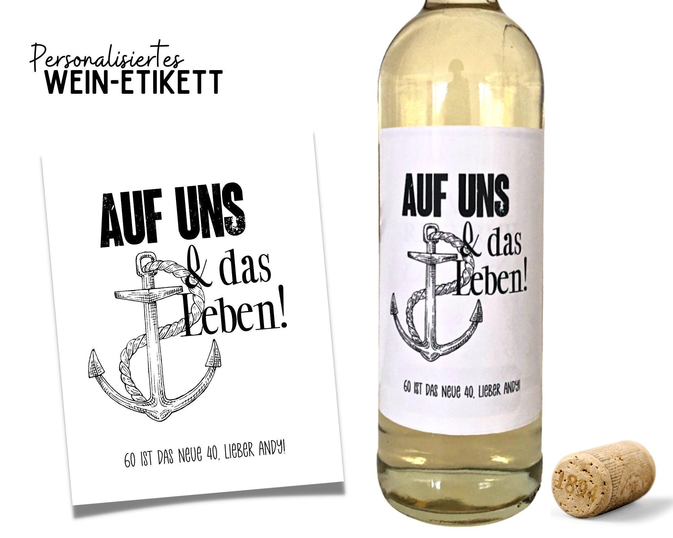 Personalisiertes Weinflaschen Etikett | Geburtstag - Roo's Gift Shop
