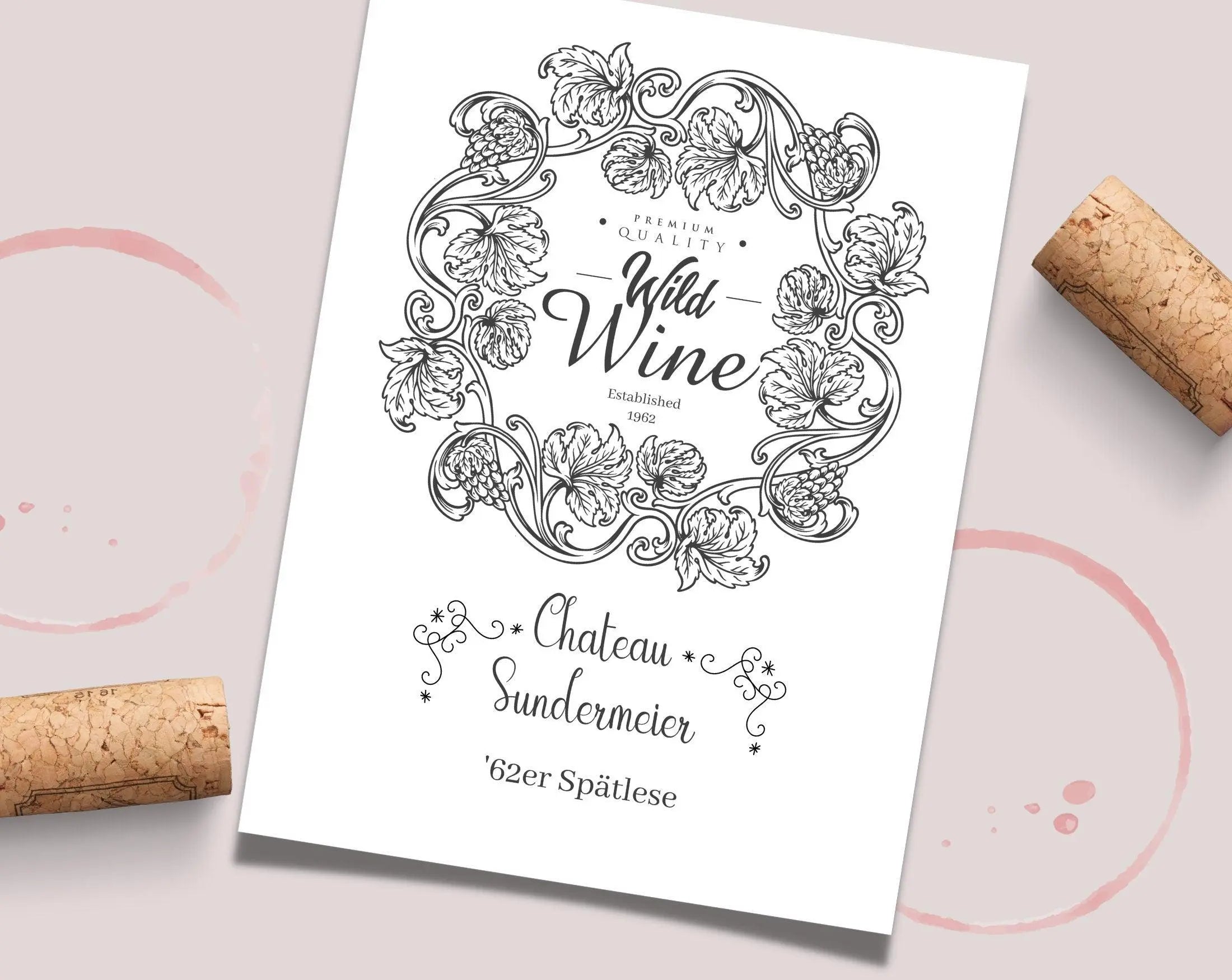 Personalisiertes Weinflaschen Etikett | Geburtstag - Roo's Gift Shop