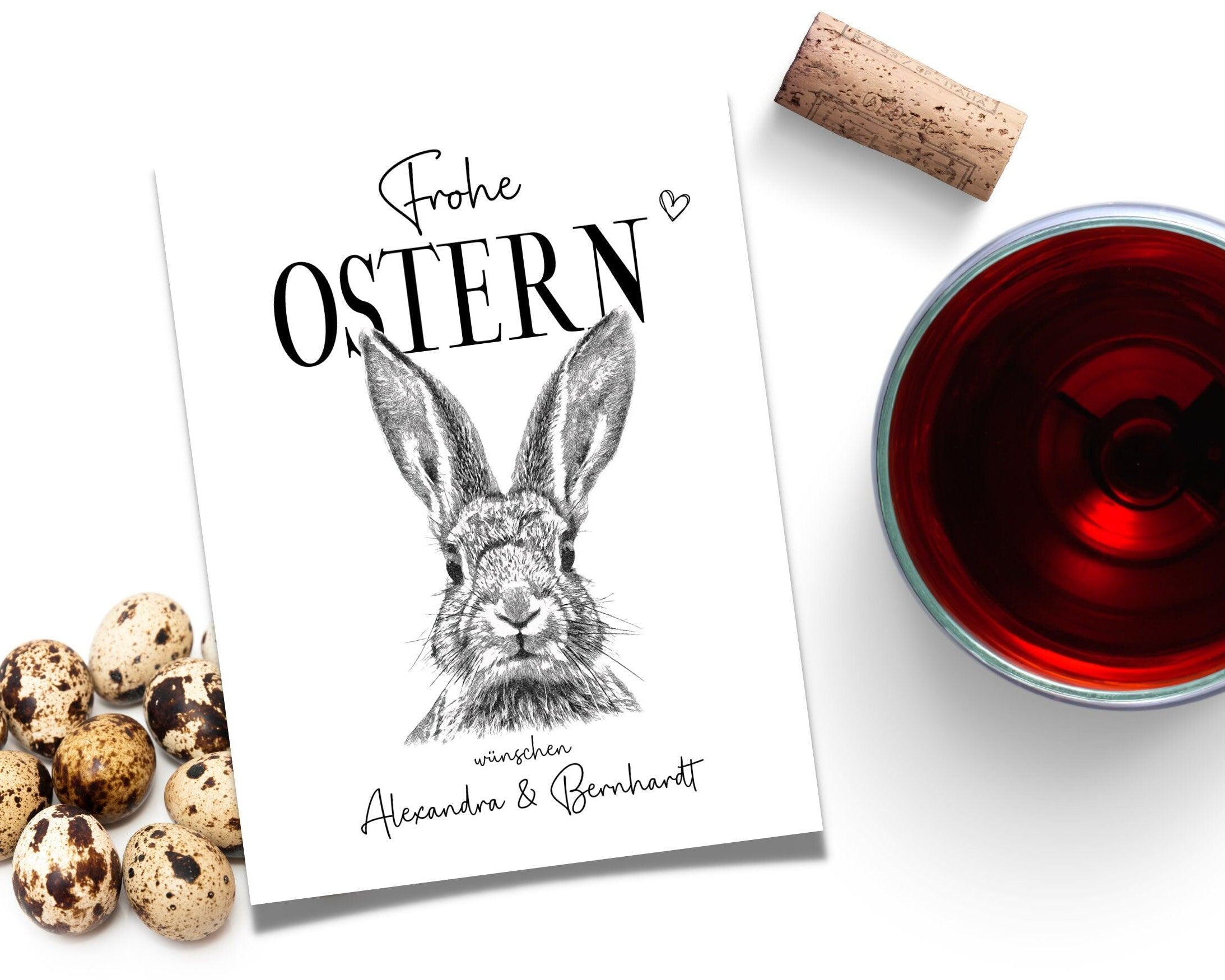 Ostern | Weinflaschen Etikett | personalisiert - Roo's Gift Shop