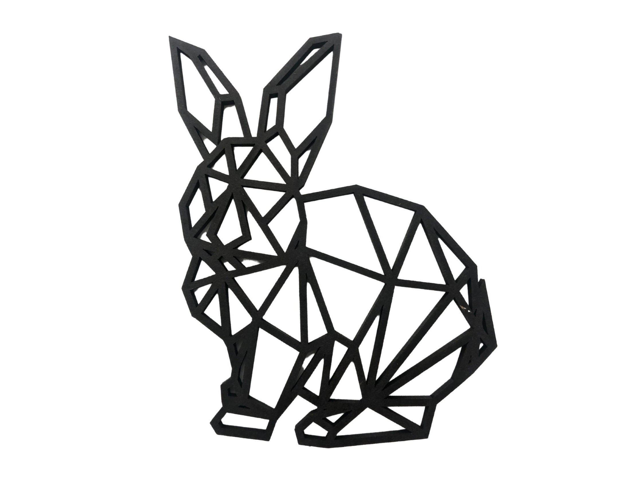 Osterkarte | Personalisierbare Klappkarte mit geometrischem Hasen | Hasenanhänger