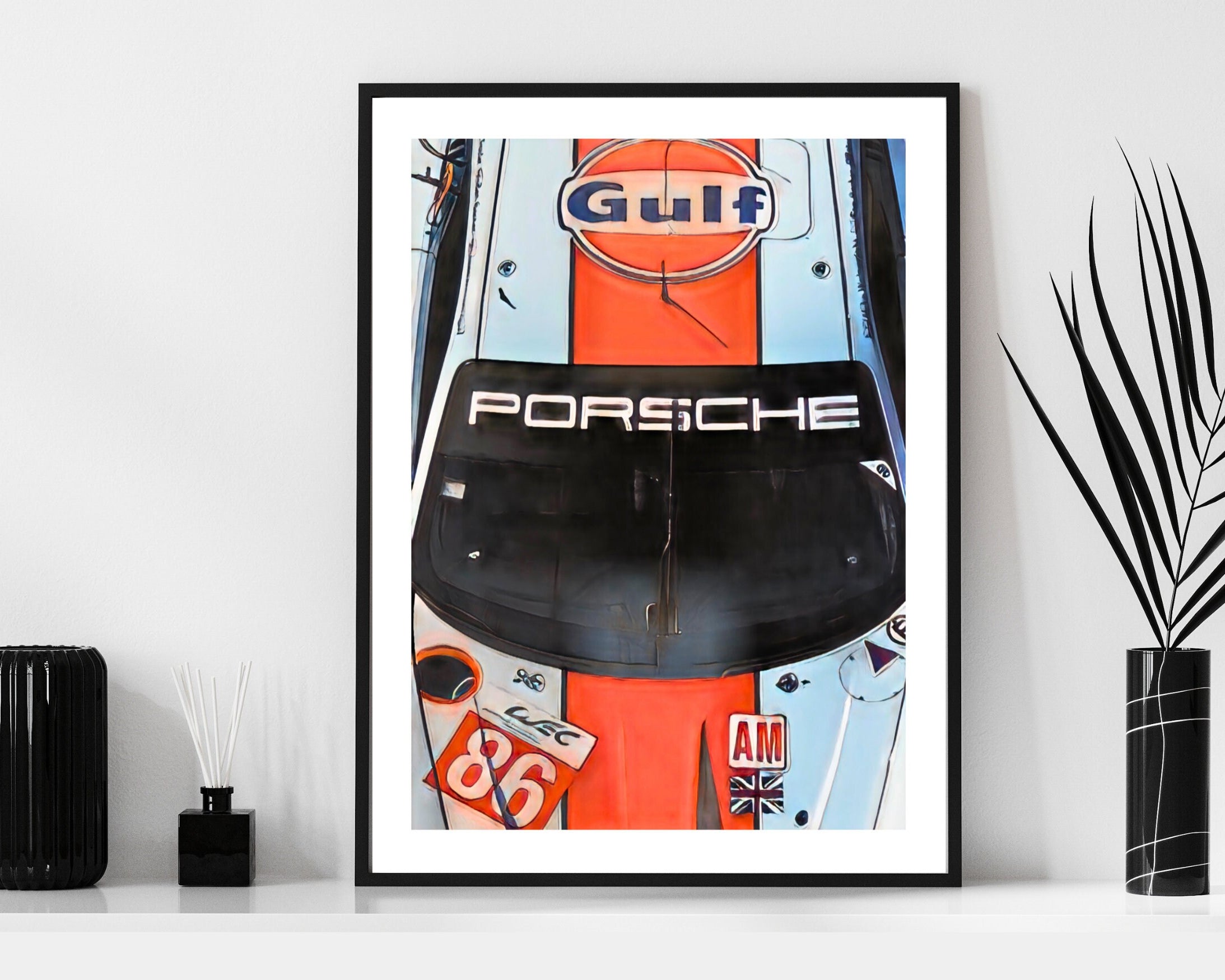Poster Gulf Porsche | Digital Print | Auto Poster