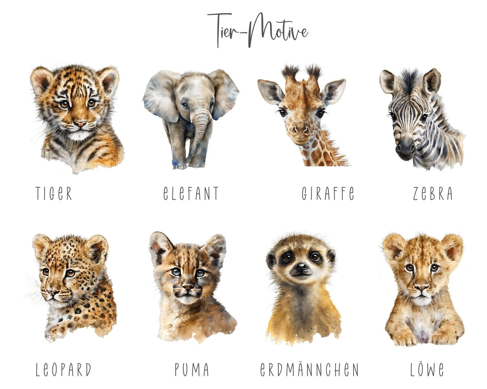 U-Heft und Impfpass Hülle | personalisiert mit Namen | Tiermotive - Roo's Gift Shop