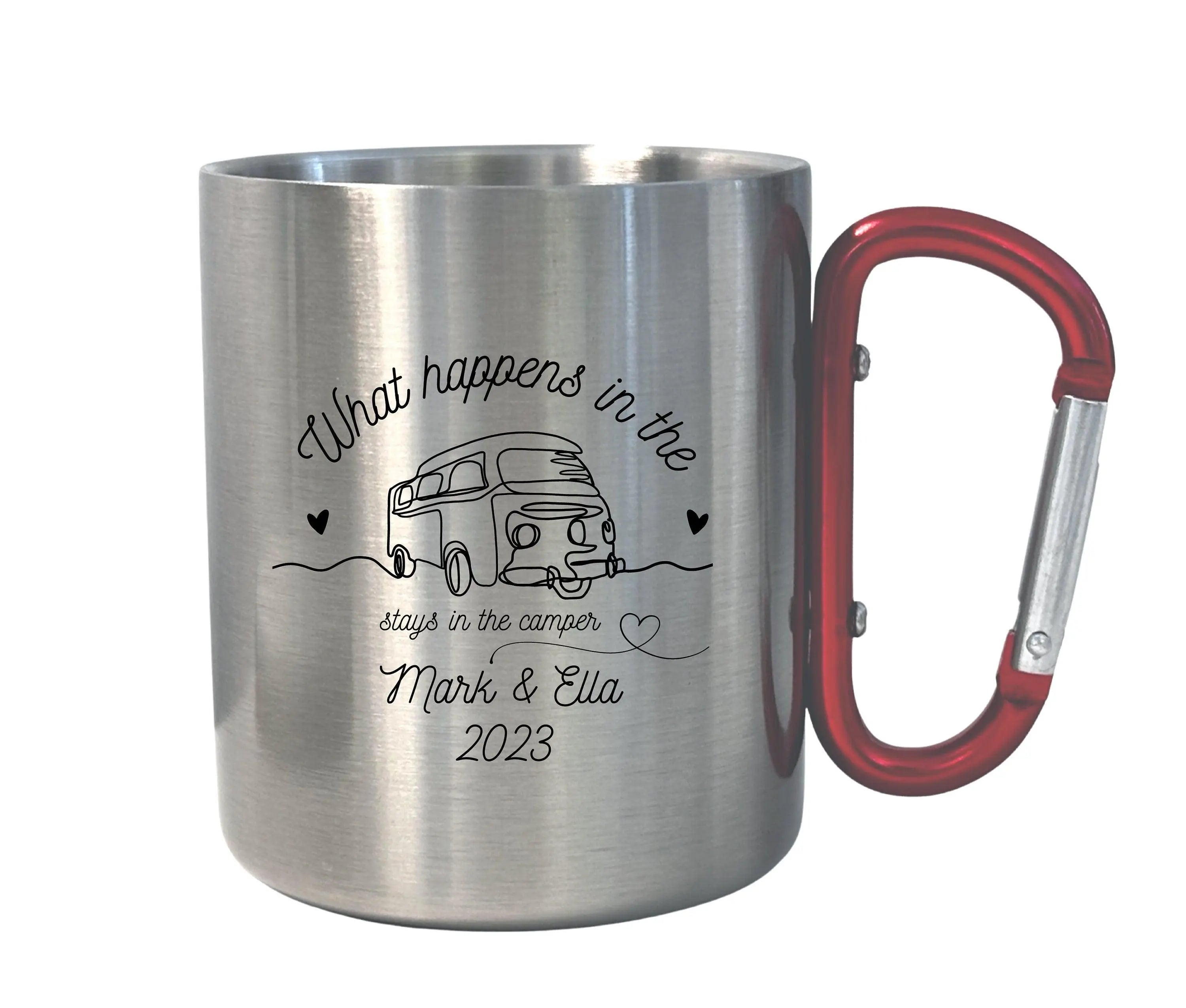 Karabinertasse | Personalisierbar | Tasse Camping Wandern - Roo's Gift Shop
