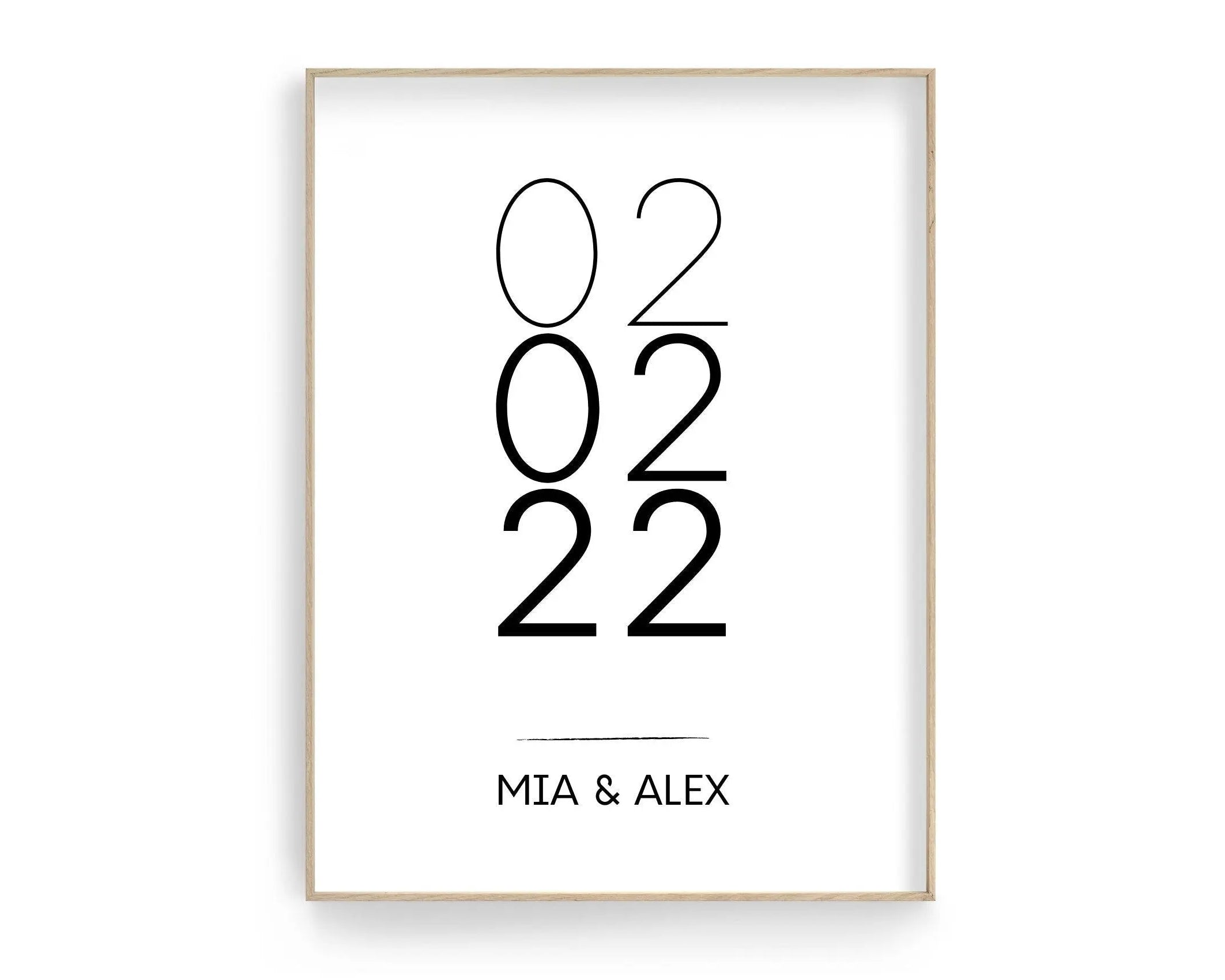 Poster Hochzeit | Personalisierung | Namen & Termin - Roo's Gift Shop