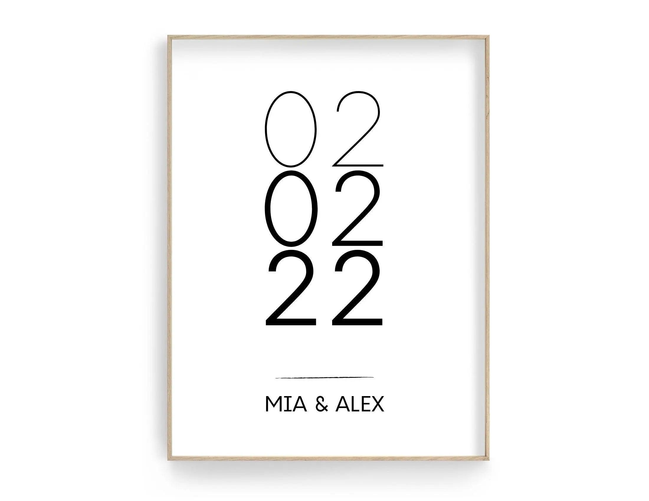 Poster Hochzeit | Personalisierung | Namen & Termin - Roo's Gift Shop