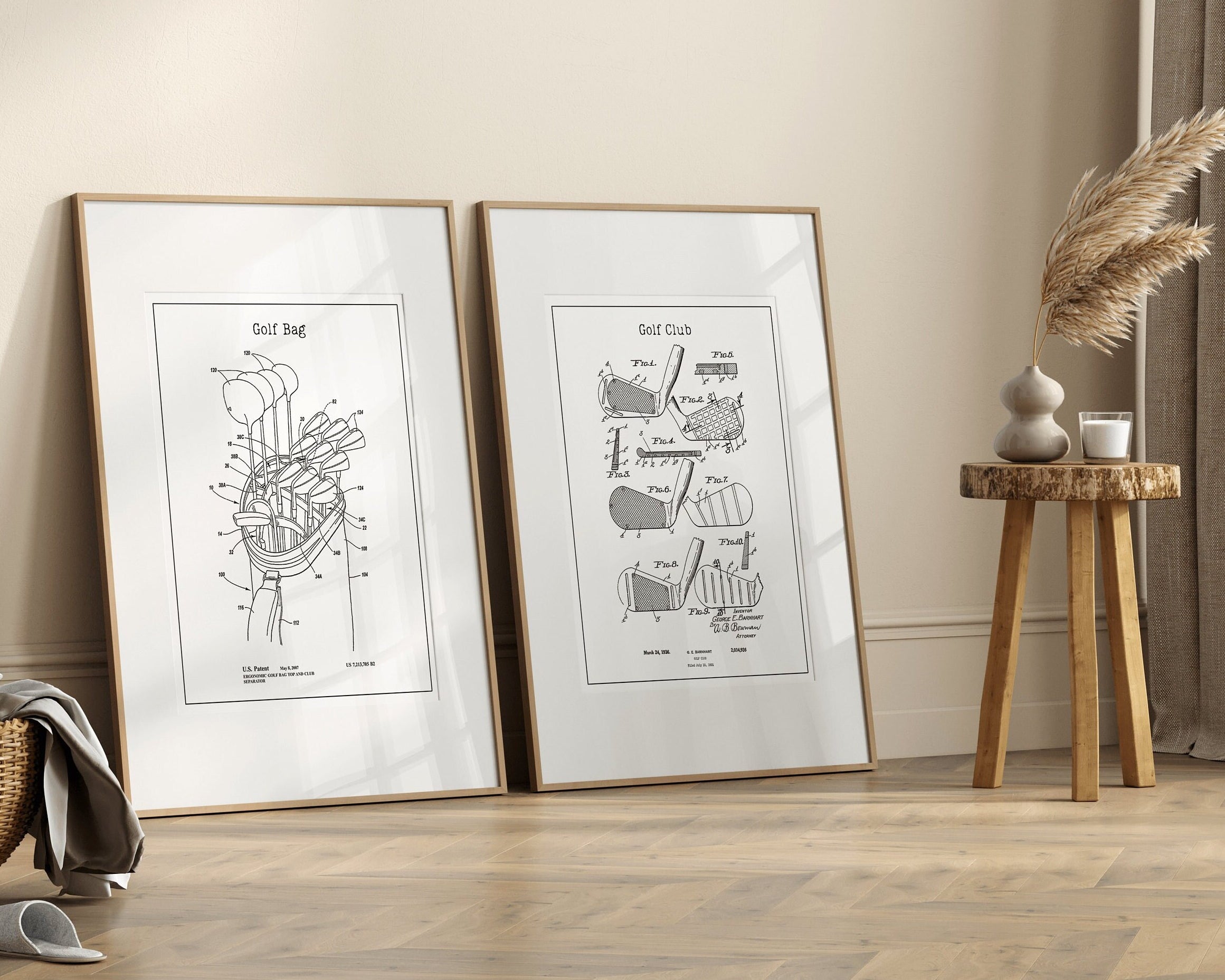 Golf Poster Vintage Patent | Digitaler Download | 6 Poster