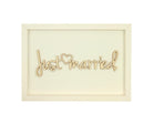 Just married | Schriftzug aus Holz | Filigrane Holzschrift | Geld verschenken - Roo's Gift Shop