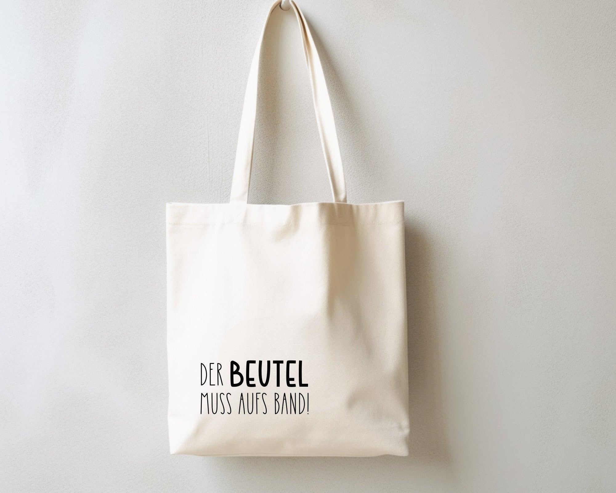 Jutebeutel | lustiger Spruch | witzige Stofftasche | Der Beutel muss aufs Band - Roo's Gift Shop