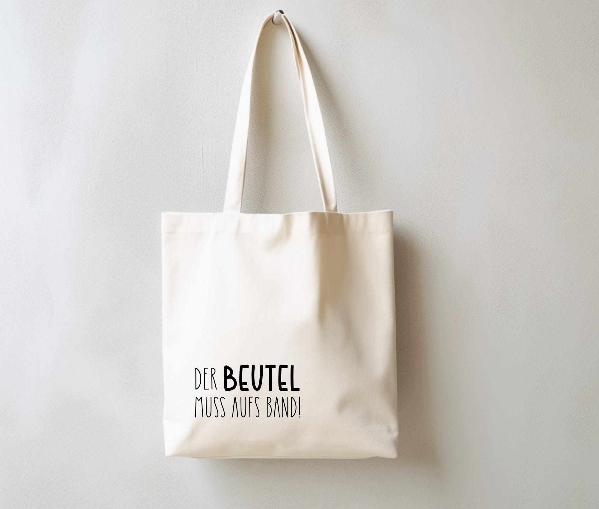 Jutebeutel | lustiger Spruch | witzige Stofftasche | Der Beutel muss aufs Band - Roo's Gift Shop