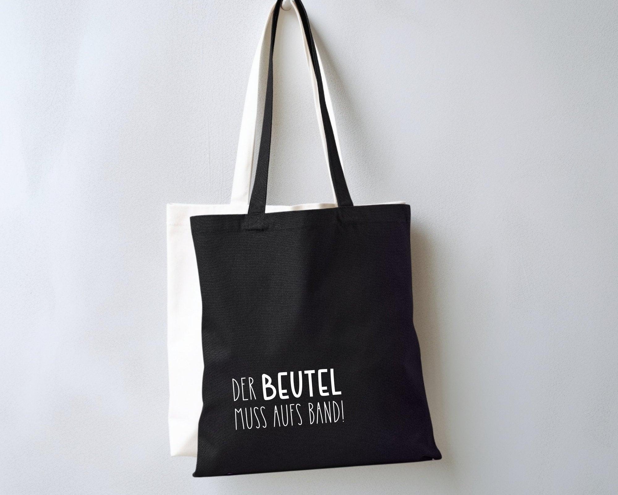 Jutebeutel | lustiger Spruch | witzige Stofftasche | Der Beutel muss aufs Band - Roo's Gift Shop