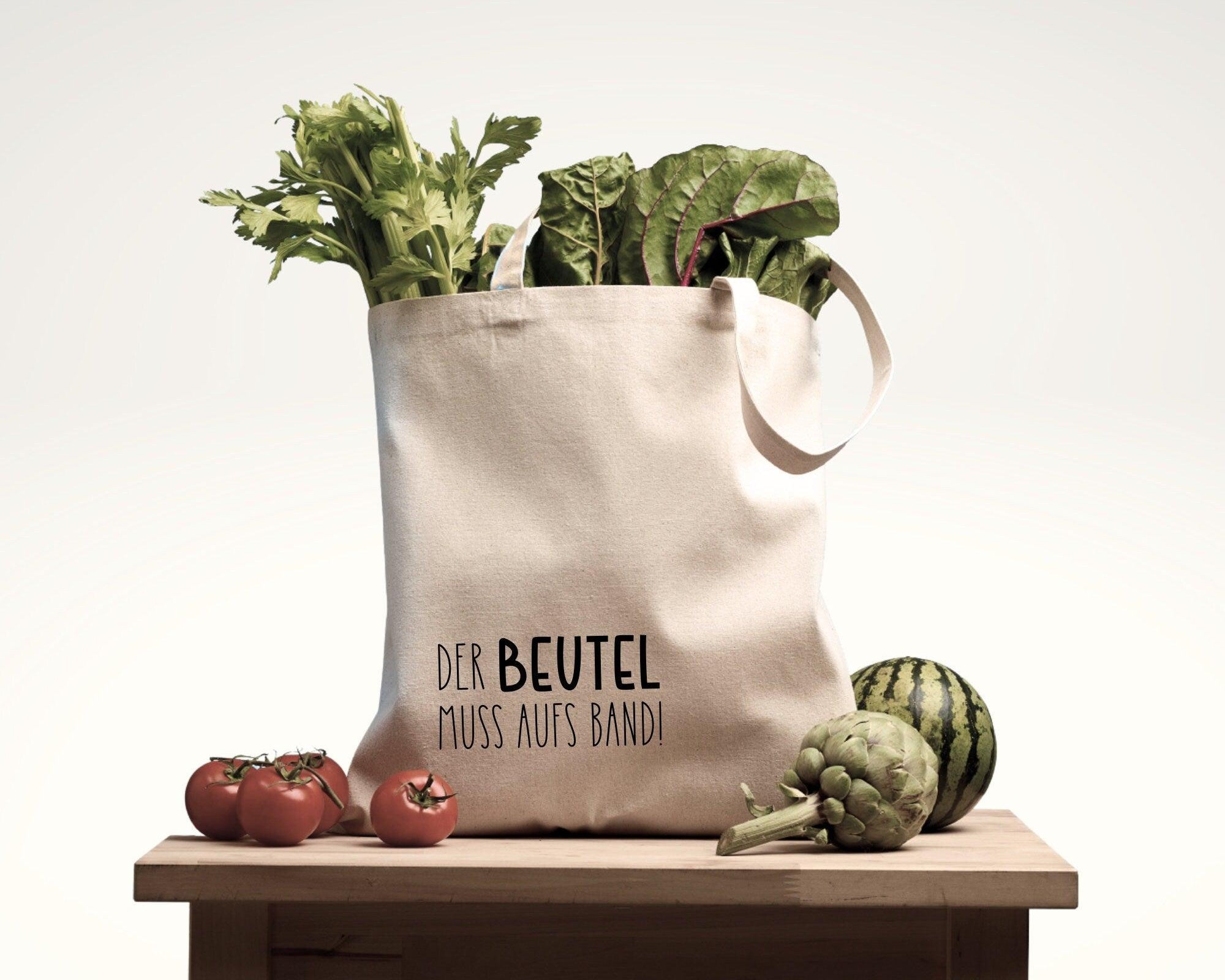 Jutebeutel | lustiger Spruch | witzige Stofftasche | Der Beutel muss aufs Band - Roo's Gift Shop