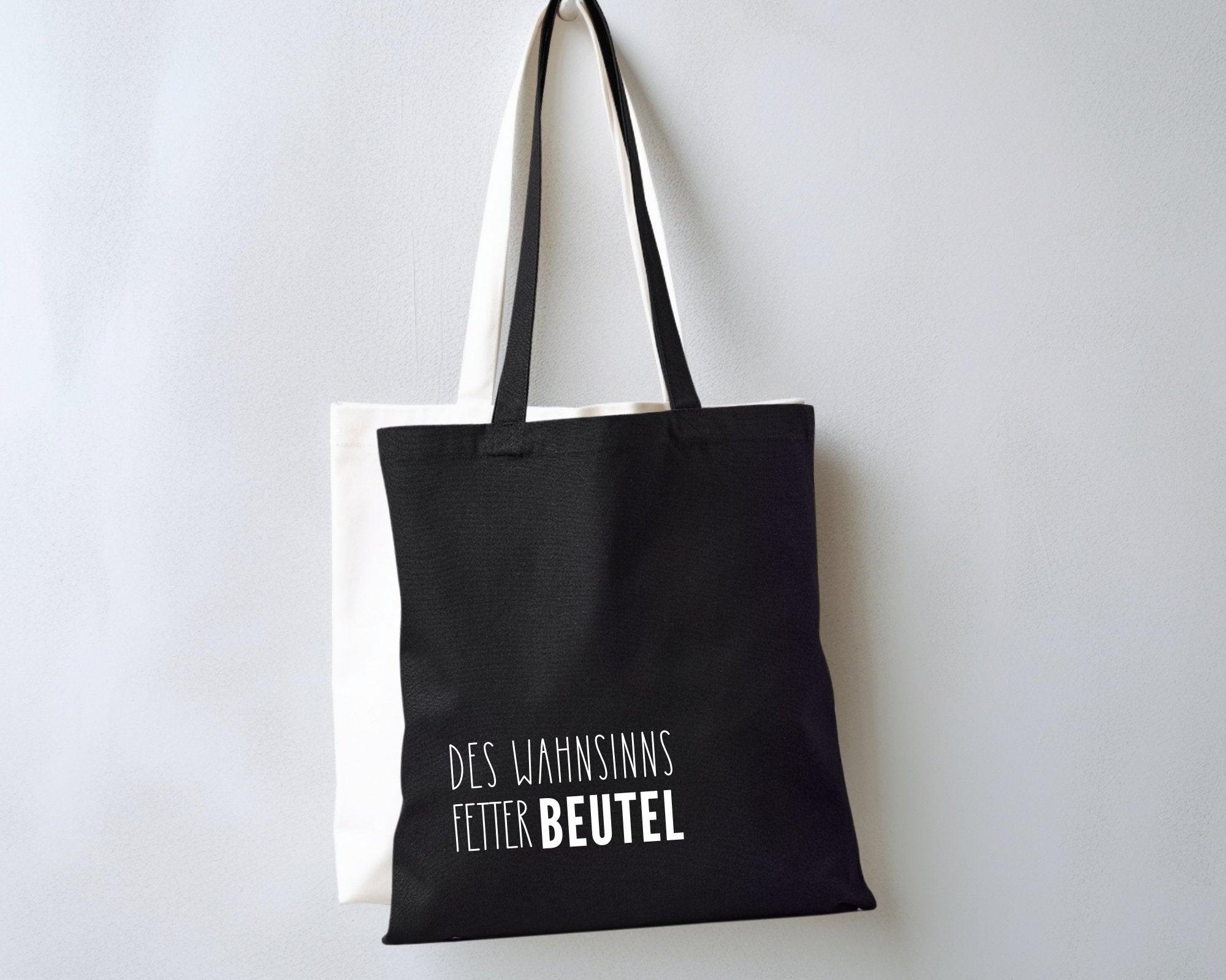Jutebeutel | lustiger Spruch | witzige Stofftasche | Des Wahnsinns fetter Beute(l) - Roo's Gift Shop