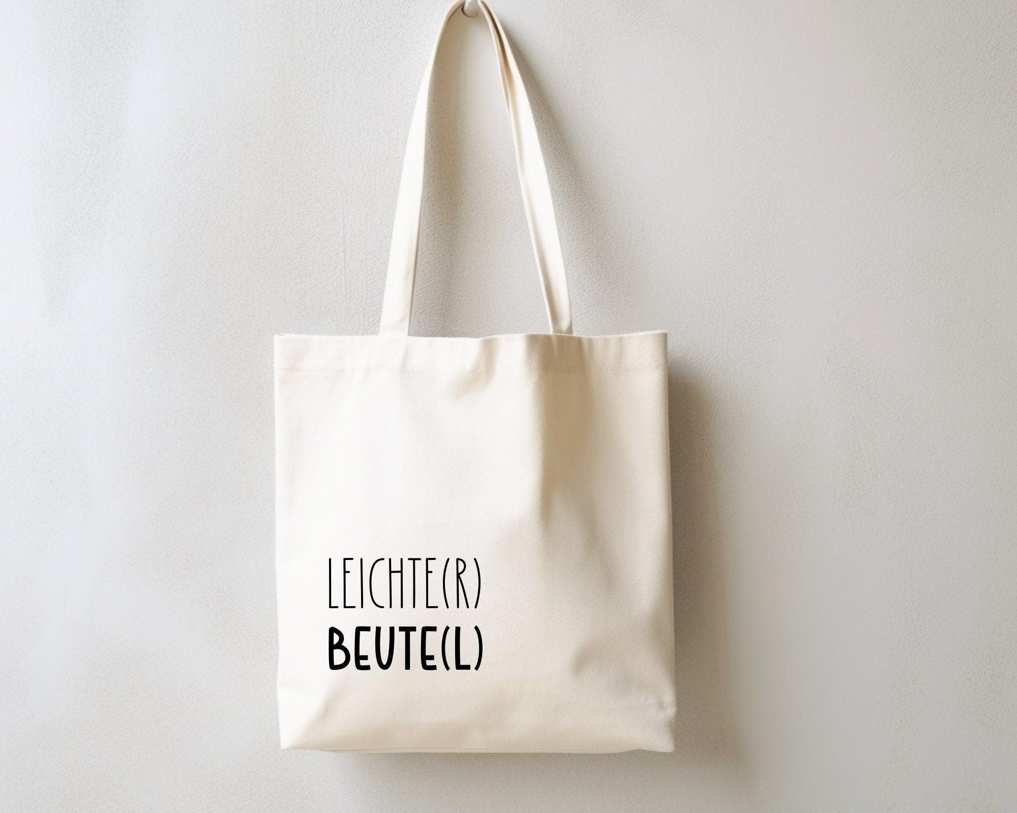 Jutebeutel | lustiger Spruch | witzige Stofftasche | Leichte(r) Beute(l) - Roo's Gift Shop