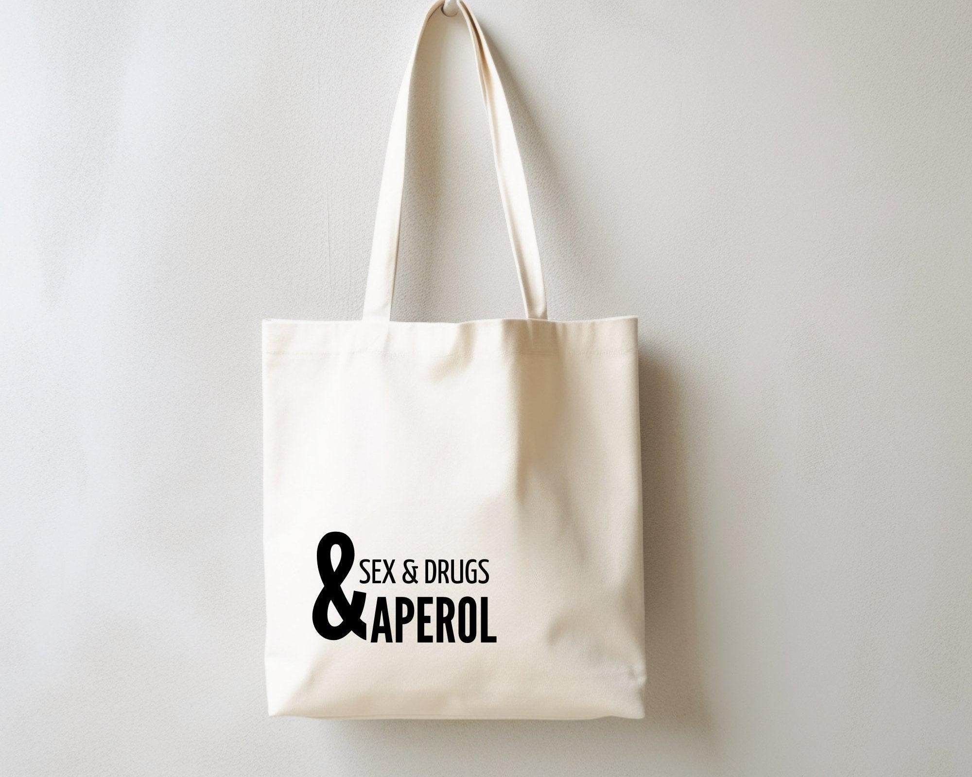 Jutebeutel | lustiger Spruch | witzige Stofftasche | Sex & Drugs and Aperol - Roo's Gift Shop
