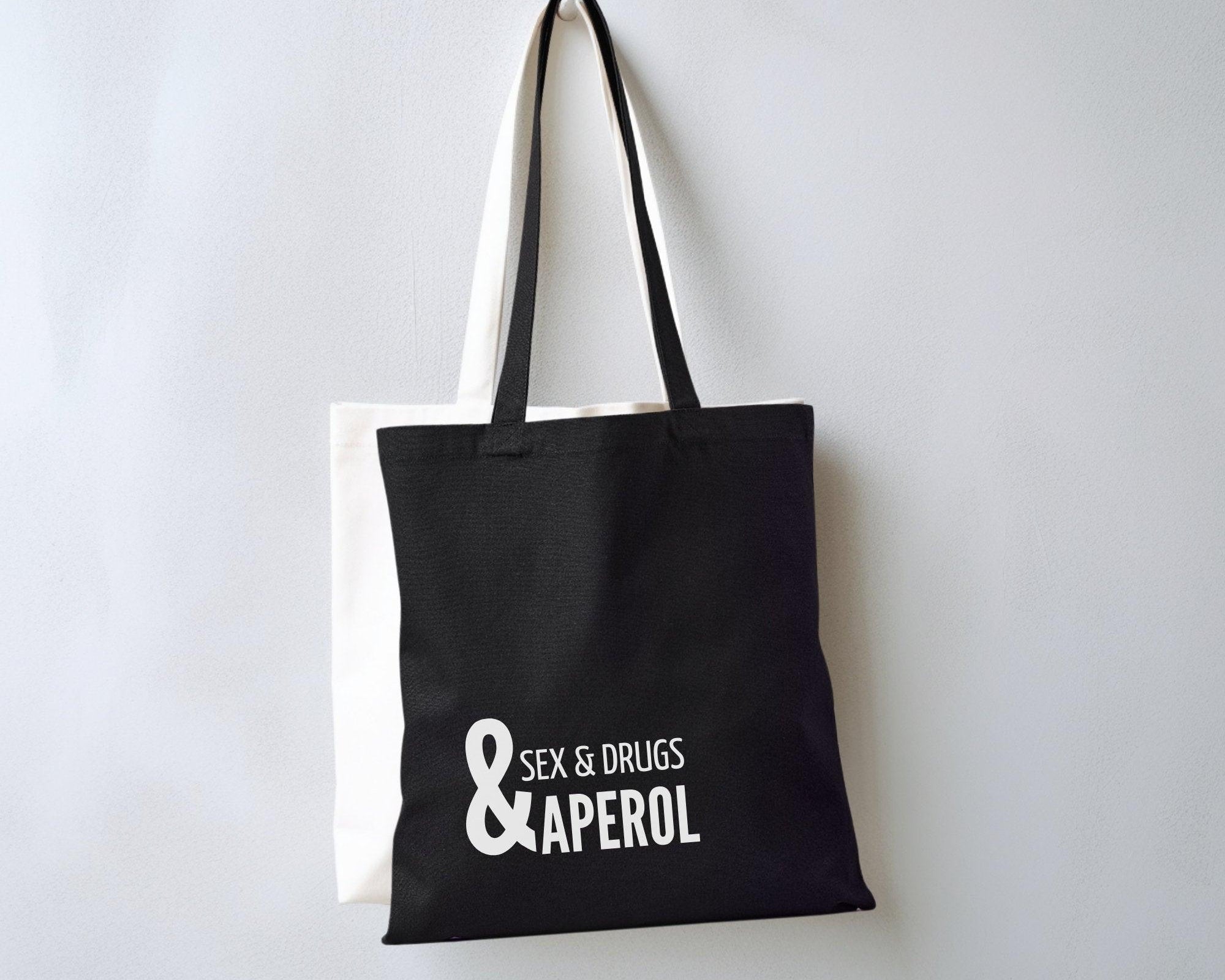 Jutebeutel | lustiger Spruch | witzige Stofftasche | Sex & Drugs and Aperol - Roo's Gift Shop