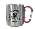 Karabinertasse | Personalisierbar | Tasse Rennradfahrer - Roo's Gift Shop