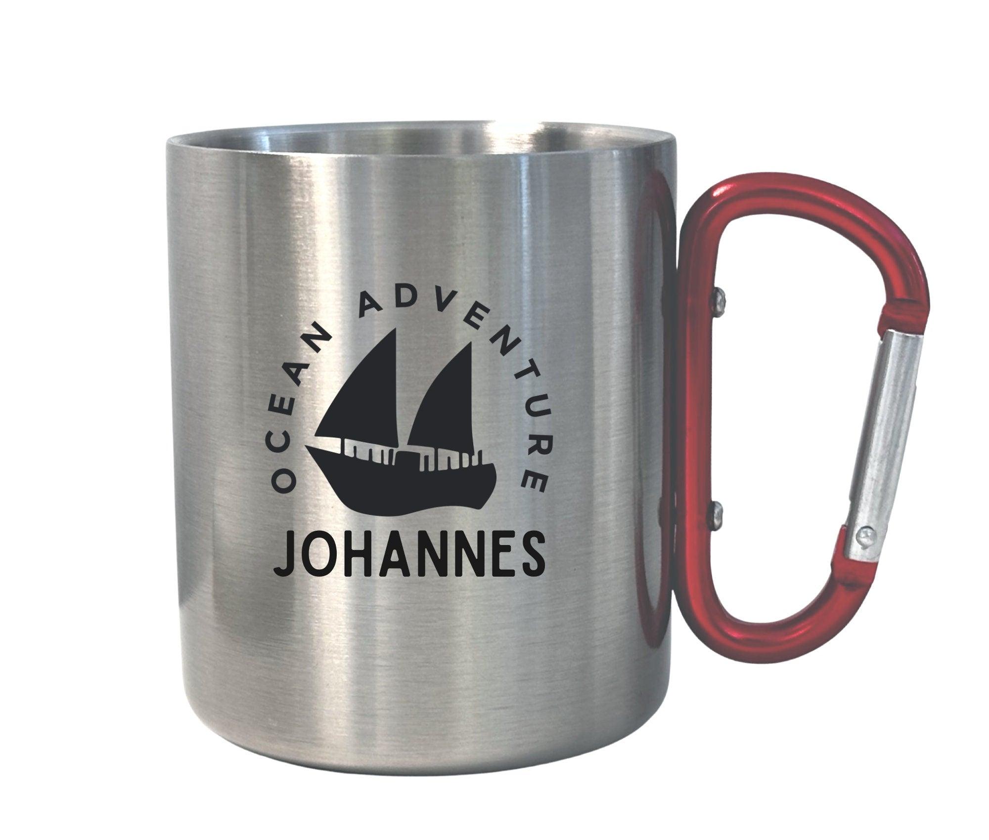 Karabinertasse | Personalisierbar | Tasse Segler Boot - Roo's Gift Shop