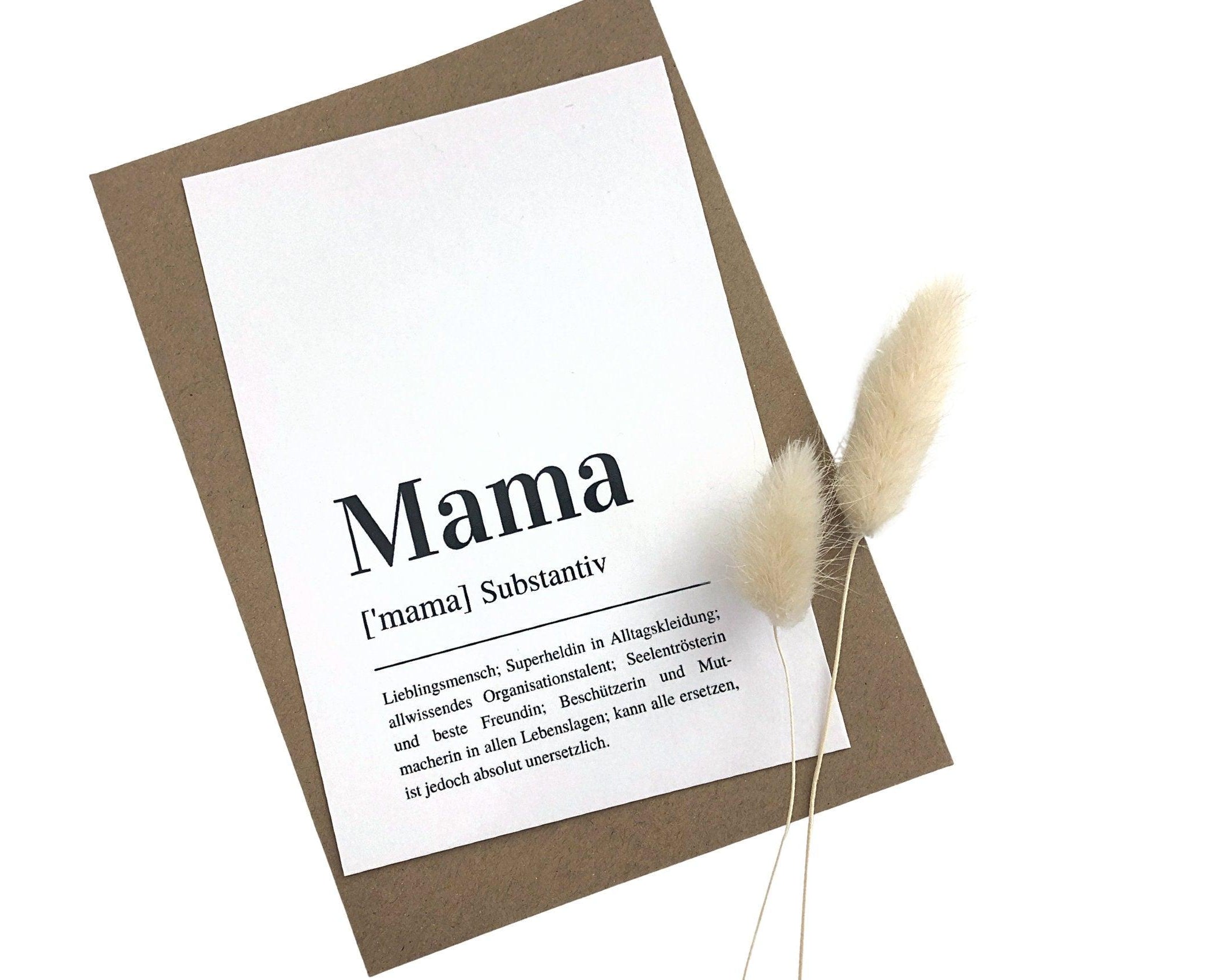 Karte | Definition Mama | Grußkarte Muttertag | A6 - Roo's Gift Shop