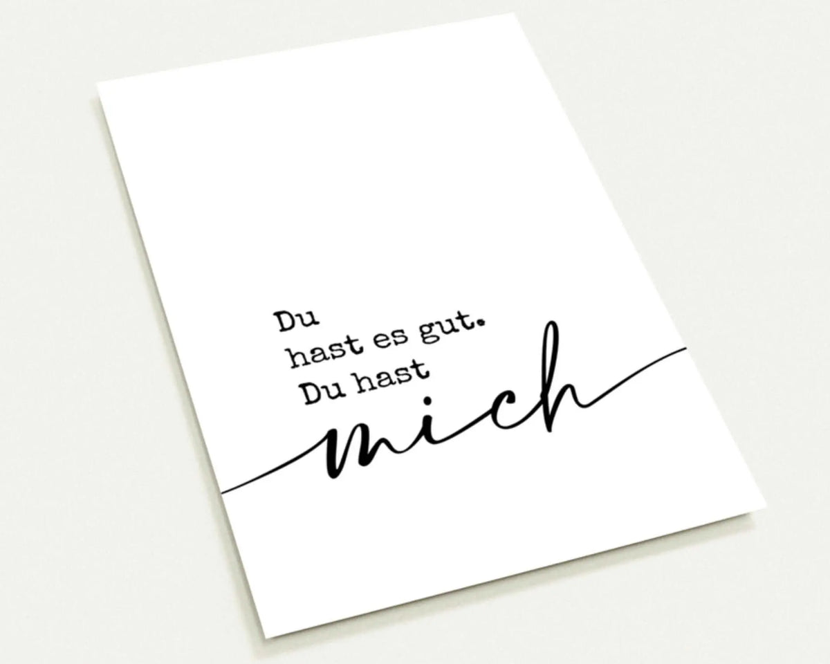 Karte | Du hast mich | Kraftpapierumschlag - Roo's Gift Shop