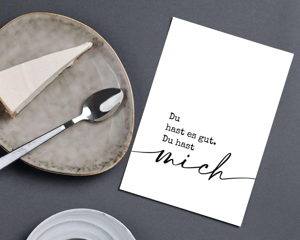 Karte | Du hast mich | Kraftpapierumschlag - Roo's Gift Shop