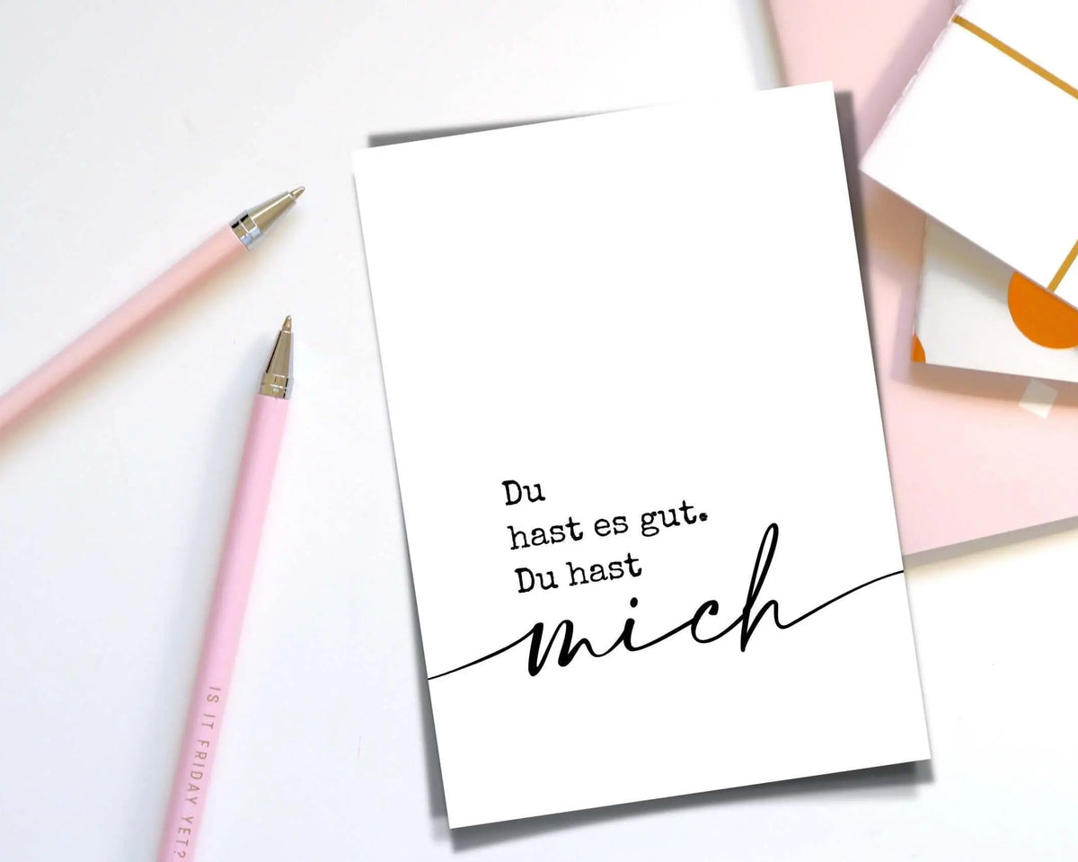 Karte | Du hast mich | Kraftpapierumschlag - Roo's Gift Shop